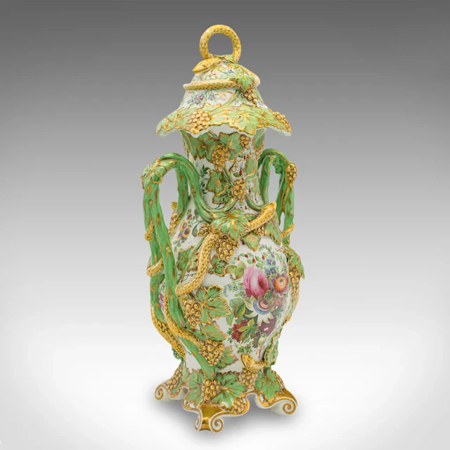 Vintage Decorative Vase, German, Ceramic, Baluster Urn, Art Deco, Mid Century
