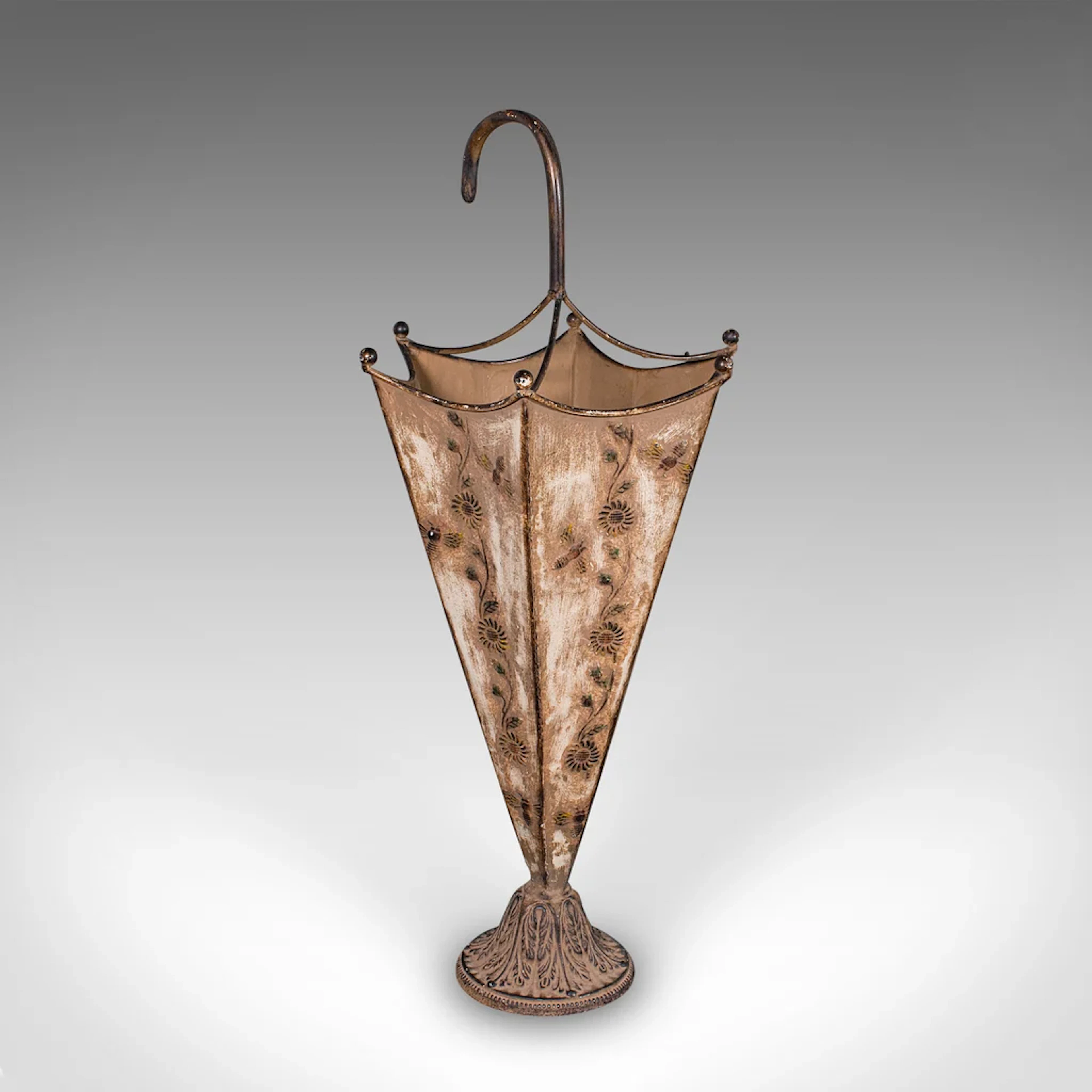 Vintage Umbrella Stand, English, Art Nouveau Revival, Entrance Hall Drip Tray