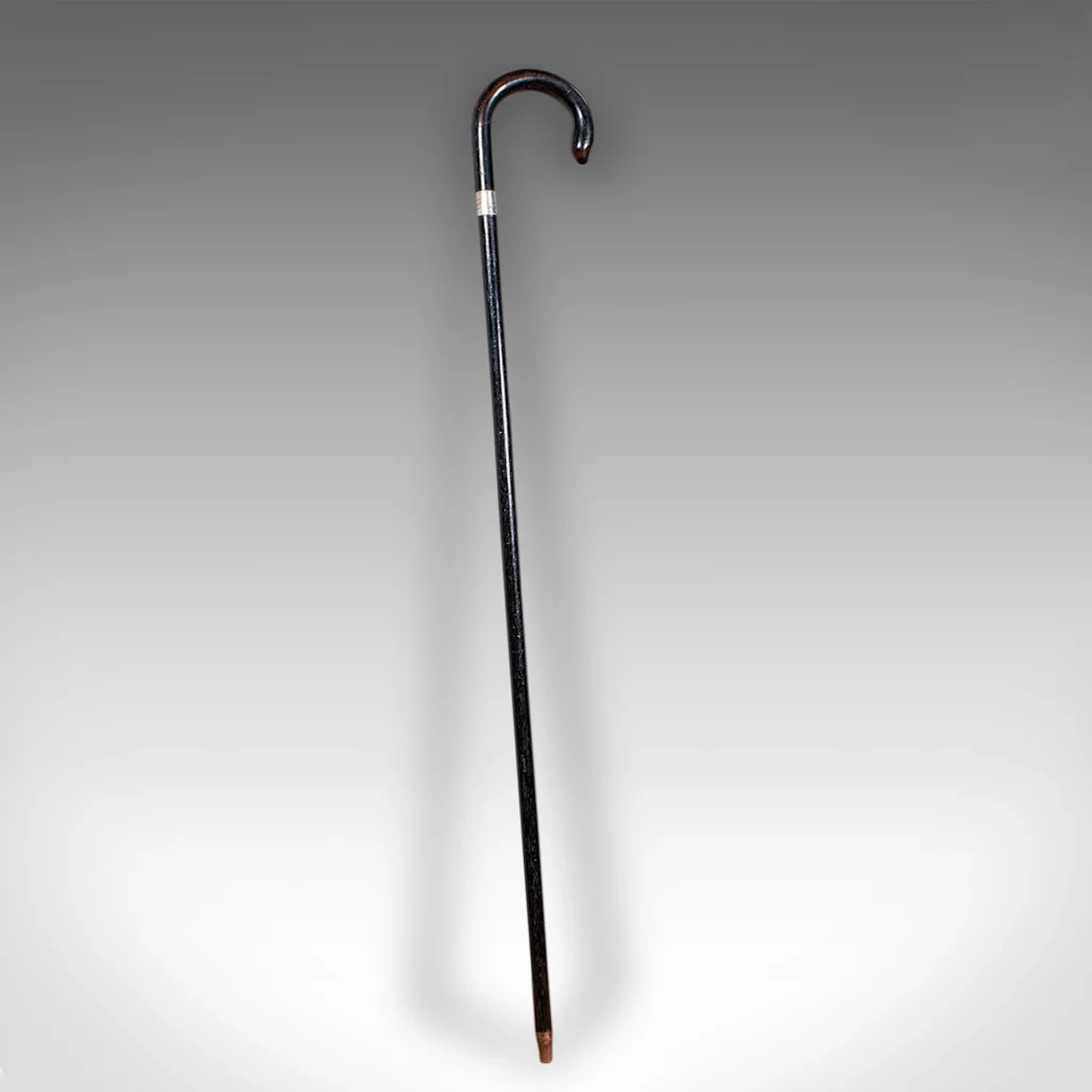 Vintage Gentleman's Walking Cane, English, Brass, Stick, Hallmarked