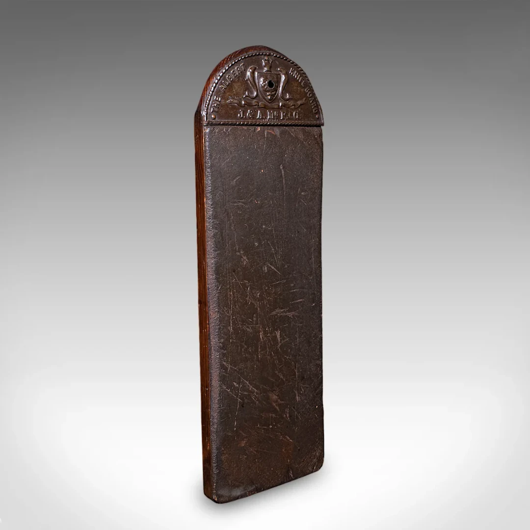 Antique Chef's Knife Board, Scottish, Leather, Sharpener, Kitchen, Victorian
