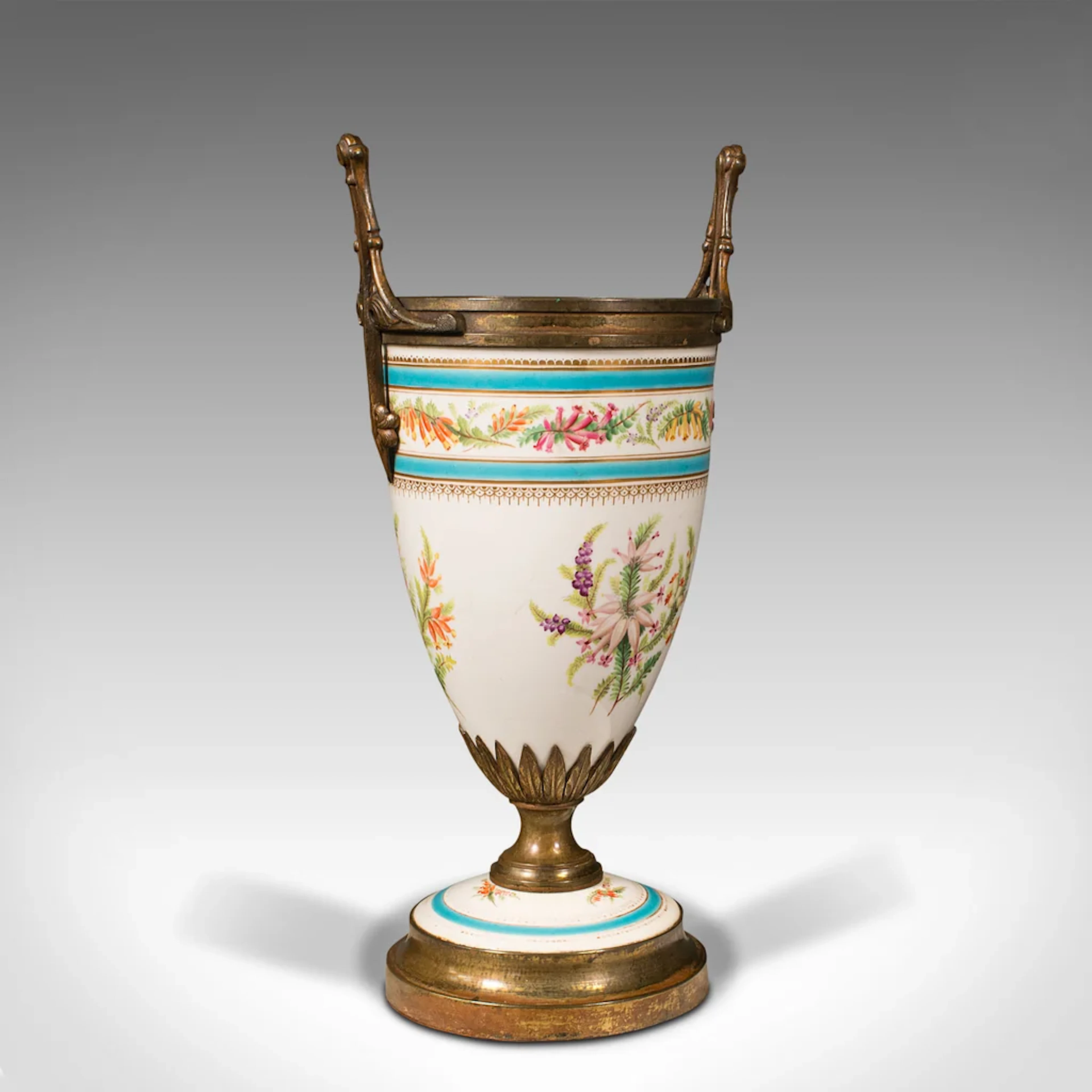 Antique Mantlepiece Jardiniere, French, Ceramic, Display, Planter, Victorian