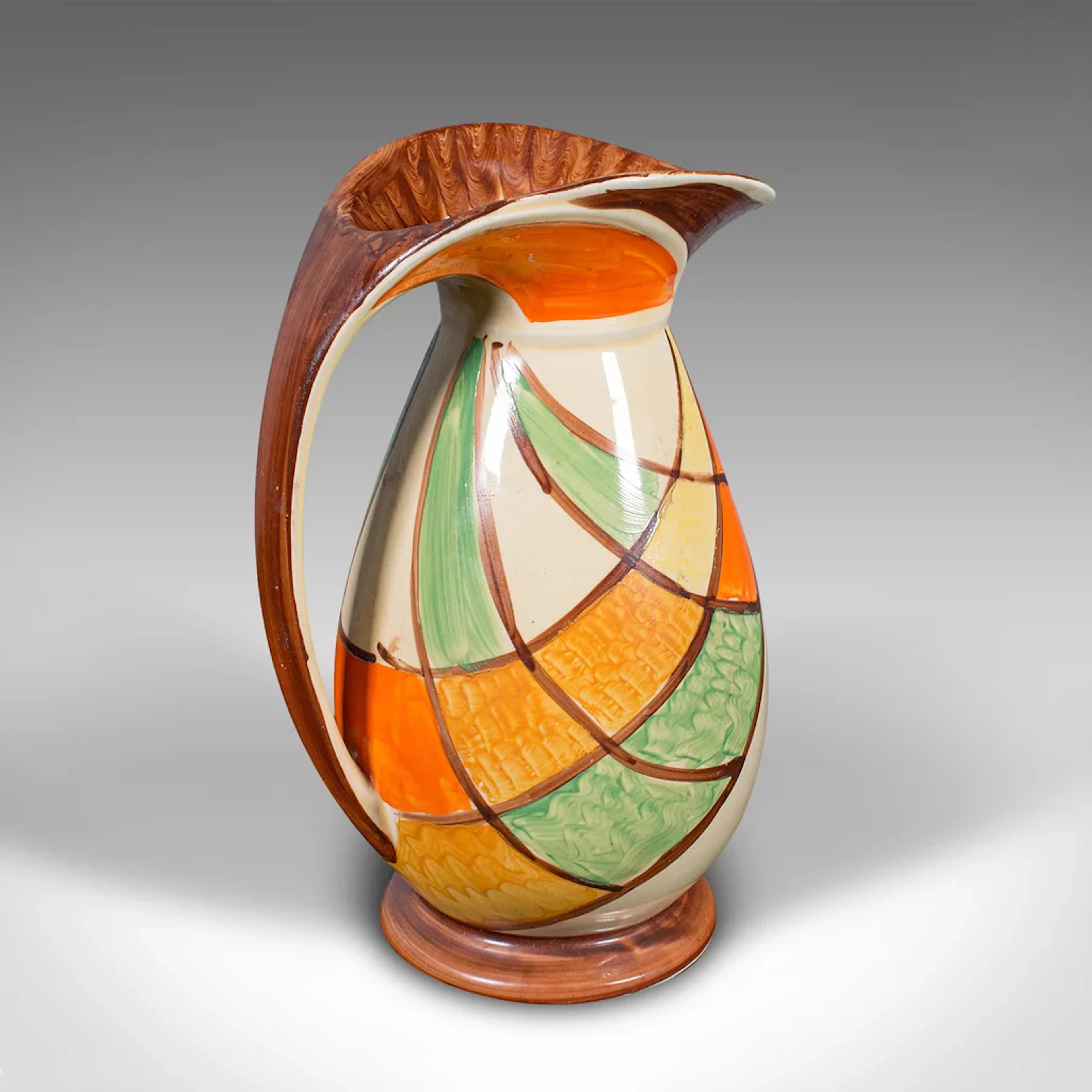 Vintage Cream Pouring Jug, English, Ceramic, Decorative Server, Art