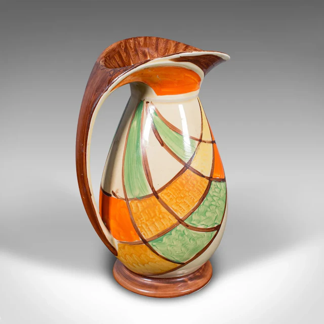 Vintage Cream Pouring Jug, English, Ceramic, Decorative Server, Art