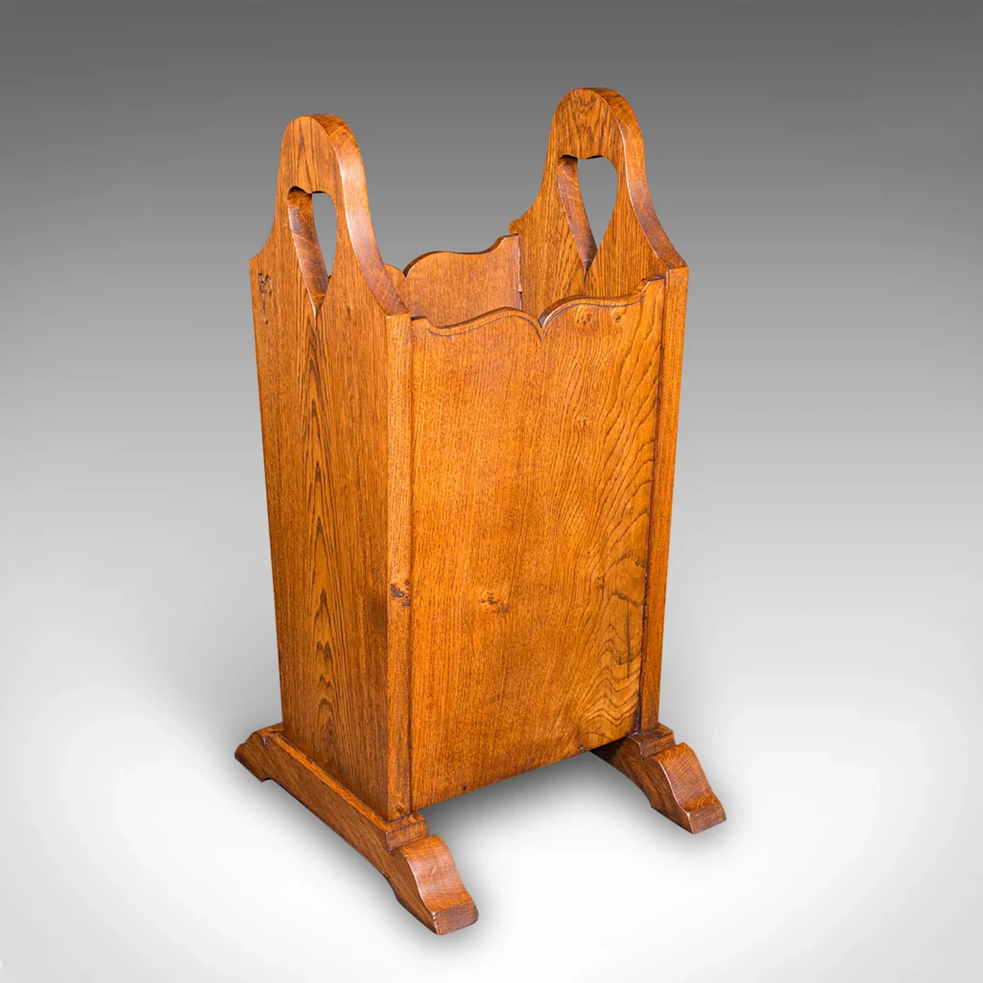 Antique Stick Stand, English Oak, Reception Hall, Arts & Crafts, Victorian