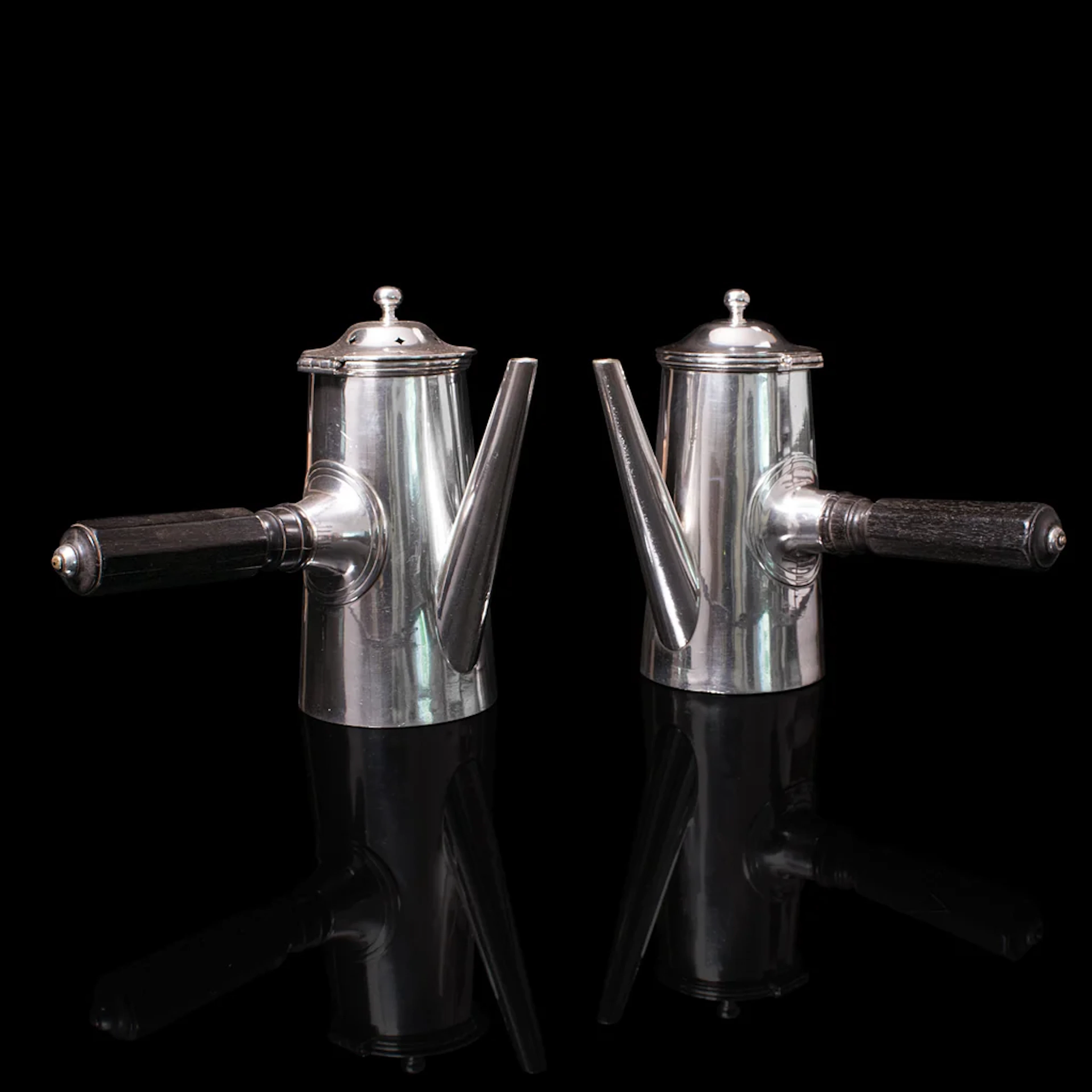 Pair Of Vintage Coffee Pots, Silver Plate, Chocolate Jug, Mappin & Webb, C.1940