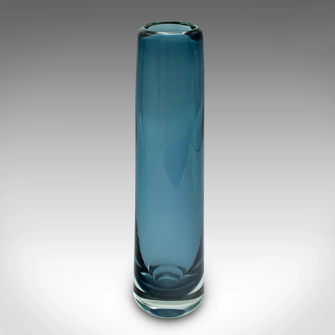 Vintage Chimney Flower Vase, Scandinavian, Art Glass, Decorative, Posy Sleeve