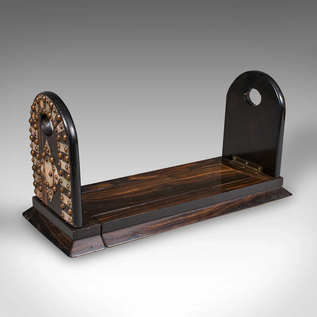 Antique Extending Book Slide, English, Coromandel, Novel Rest, Regency, C.1830
