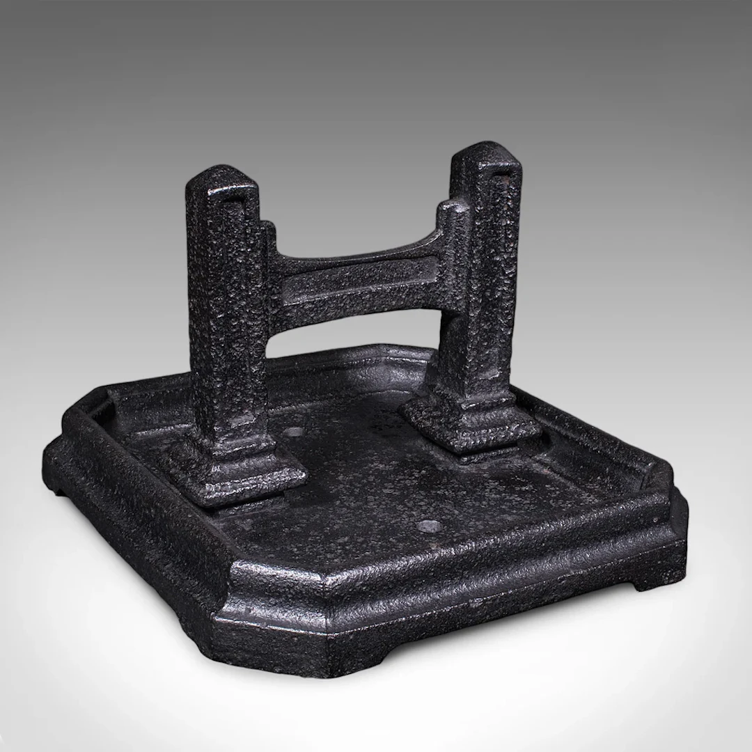 Antique Boot Scraper & Pull, English Cast Iron, Entrance Shoe Cleaner
