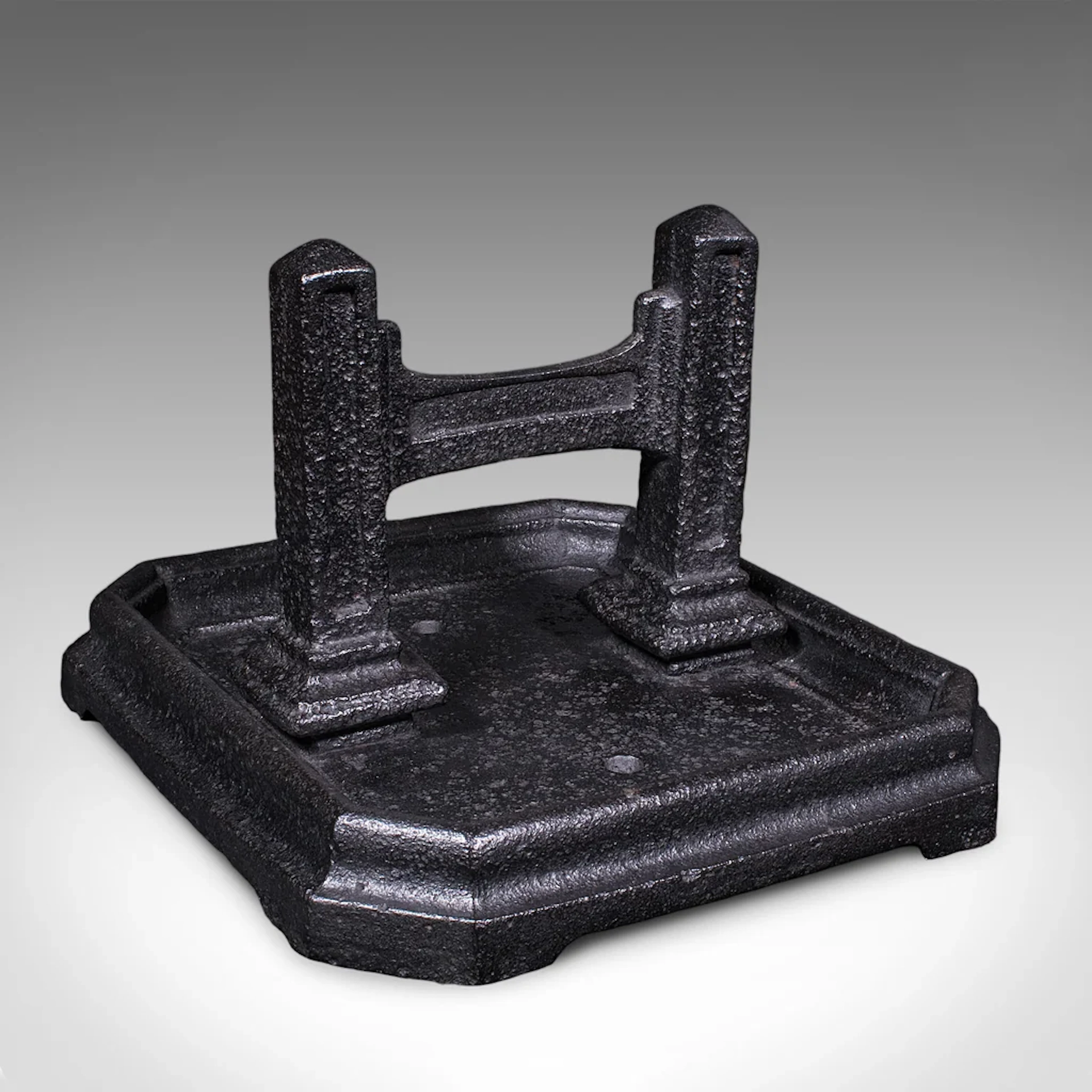 Antique Boot Scraper & Pull, English Cast Iron, Entrance Shoe Cleaner