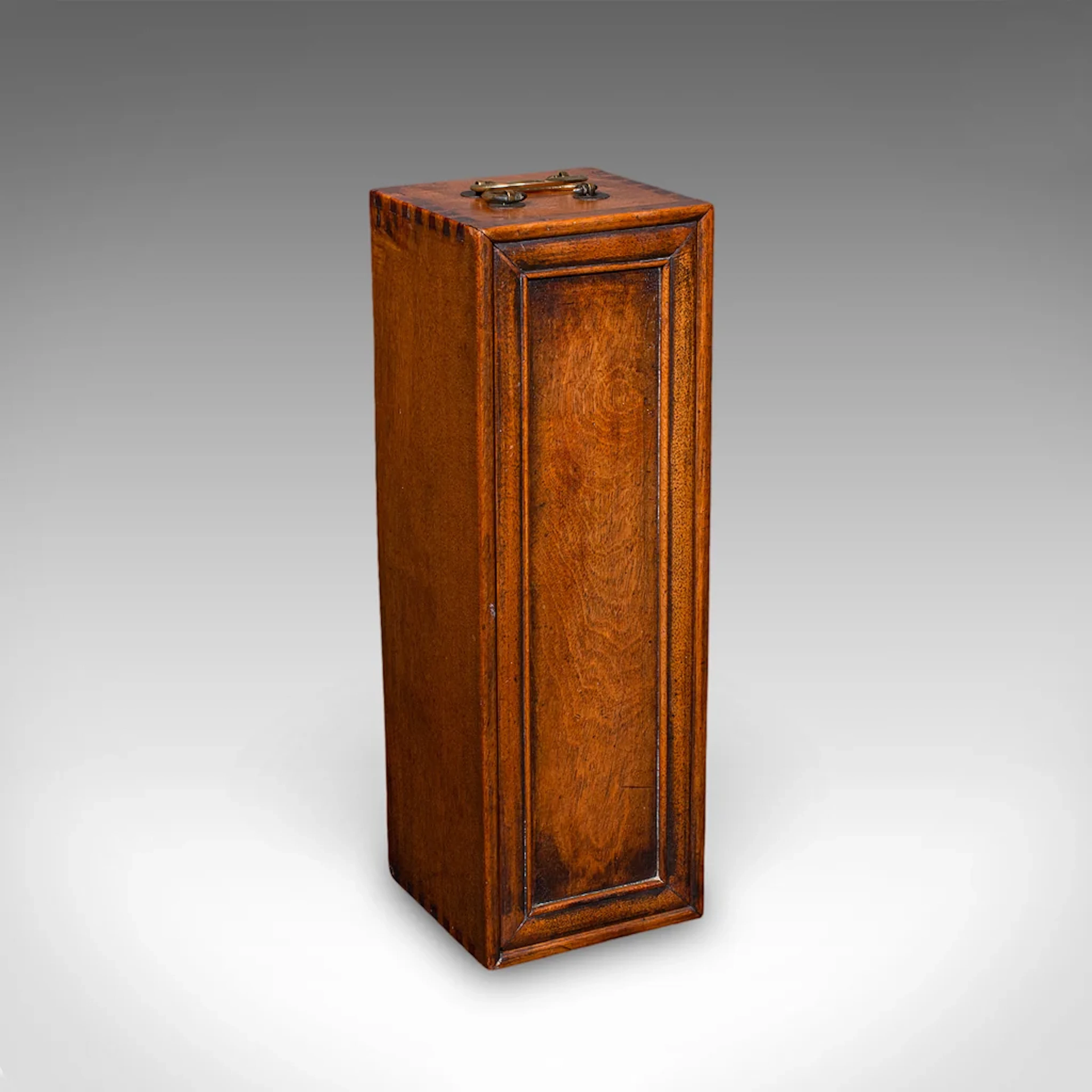 Antique Wine Bottle Presentation Case, English, Champagne Magnum Box, Regency