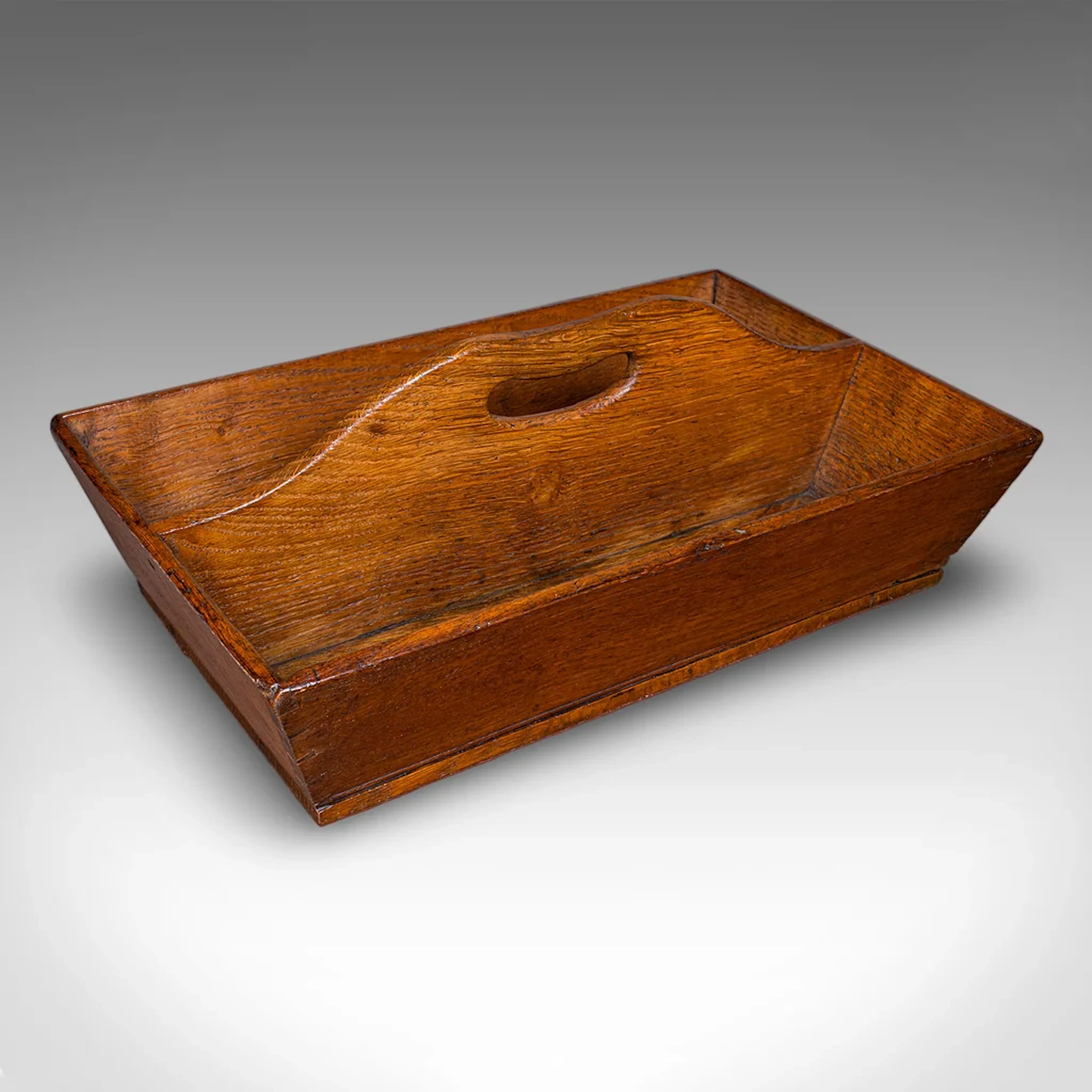 Antique Housekeeper’s Carry, English Oak, Cutlery Tray, Trug, Work
