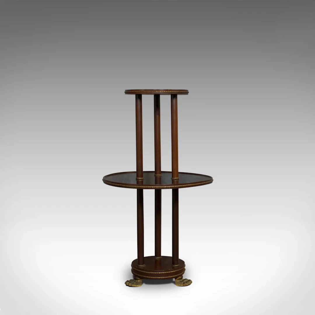 Antique Dumb Waiter, English, Victorian, Mahogany, Tiered, Empire, Circa 1880