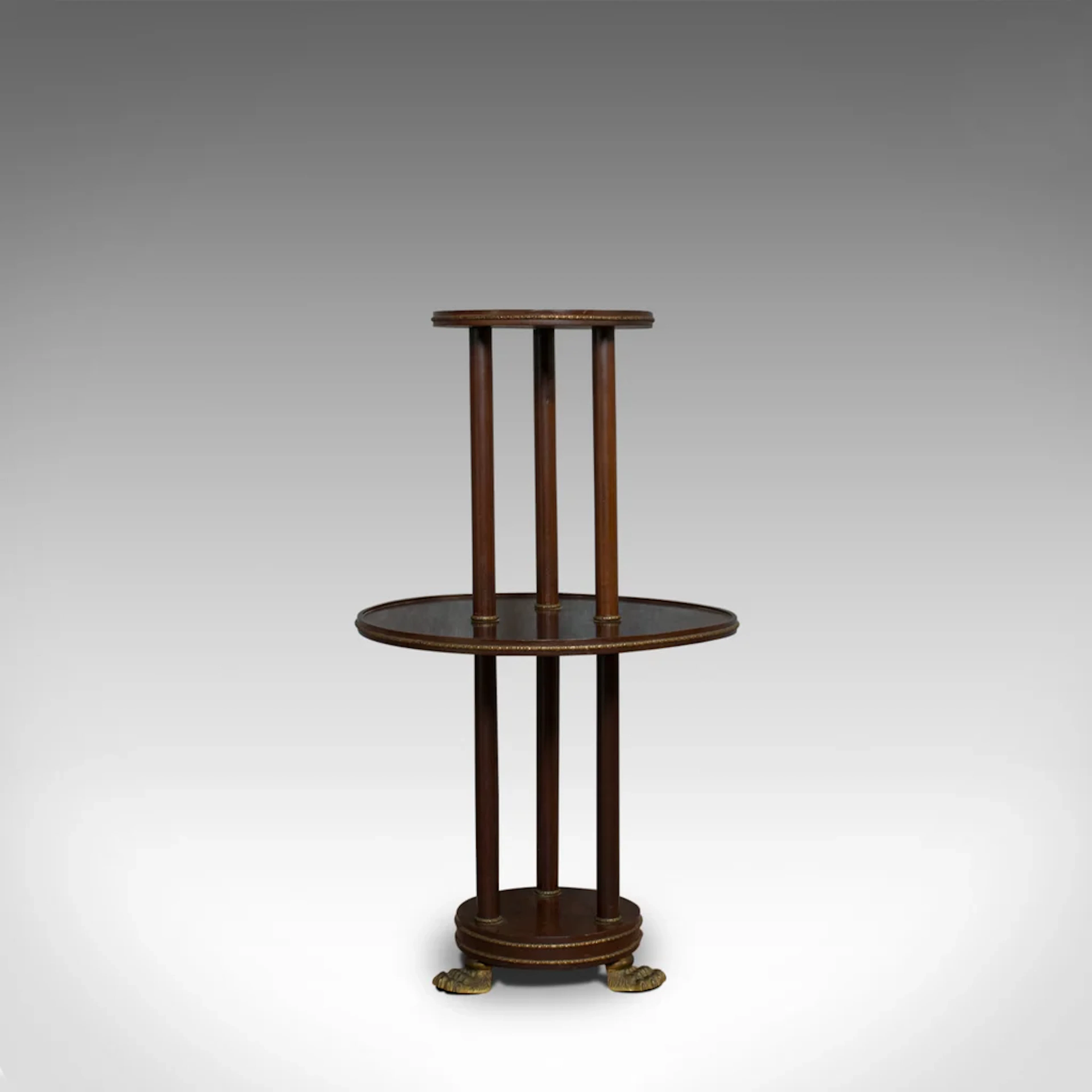 Antique Dumb Waiter, English, Victorian, Mahogany, Tiered, Empire, Circa 1880