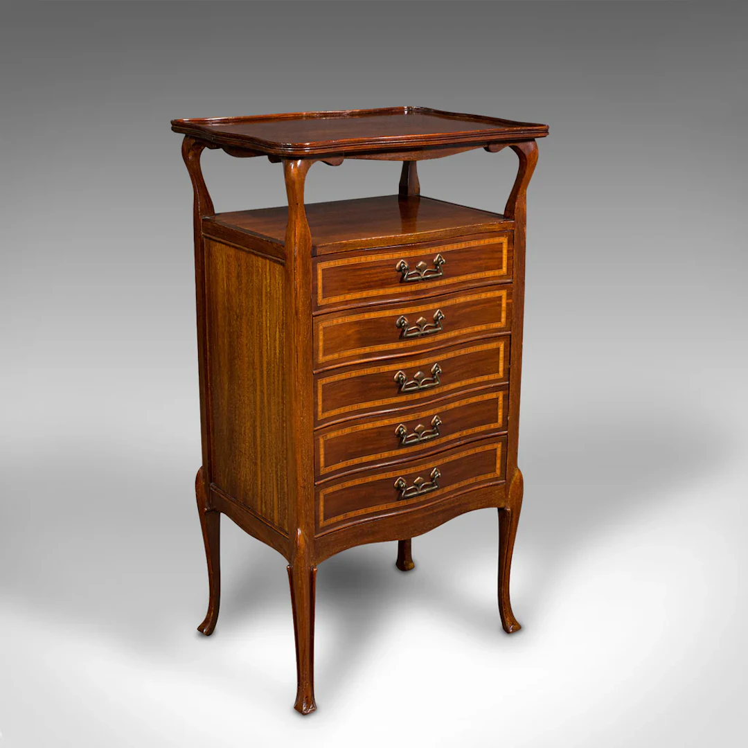 Antique Music Cabinet, English, Document, Specimen Drawers, Edwardian, C.1910