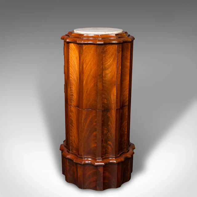 Antique Personal Bedside Nightstand, English Jardiniere Stand, Victorian