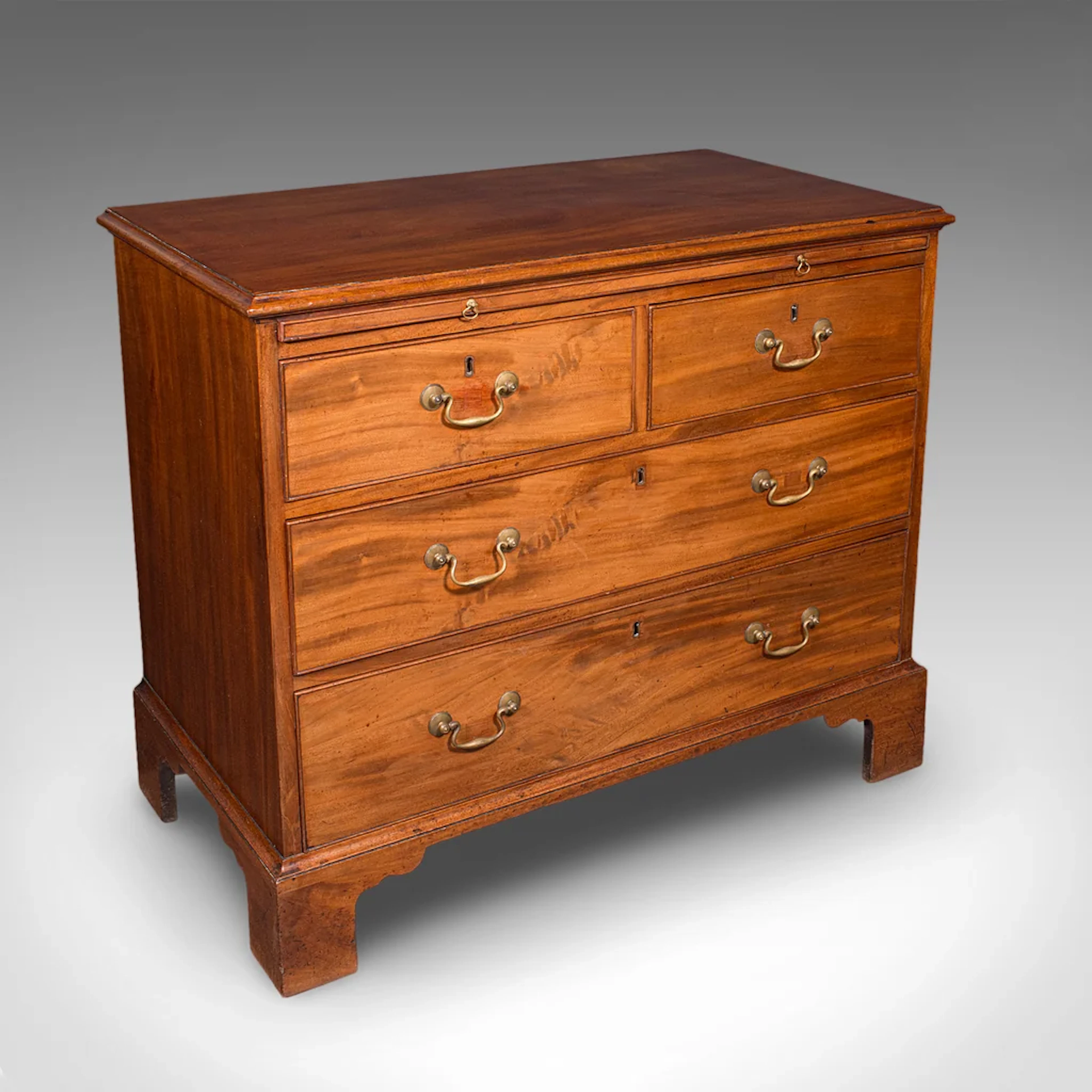 Antique Bachelor's Chest of Drawers, English, Master Bedroom Tallboy, Georgian