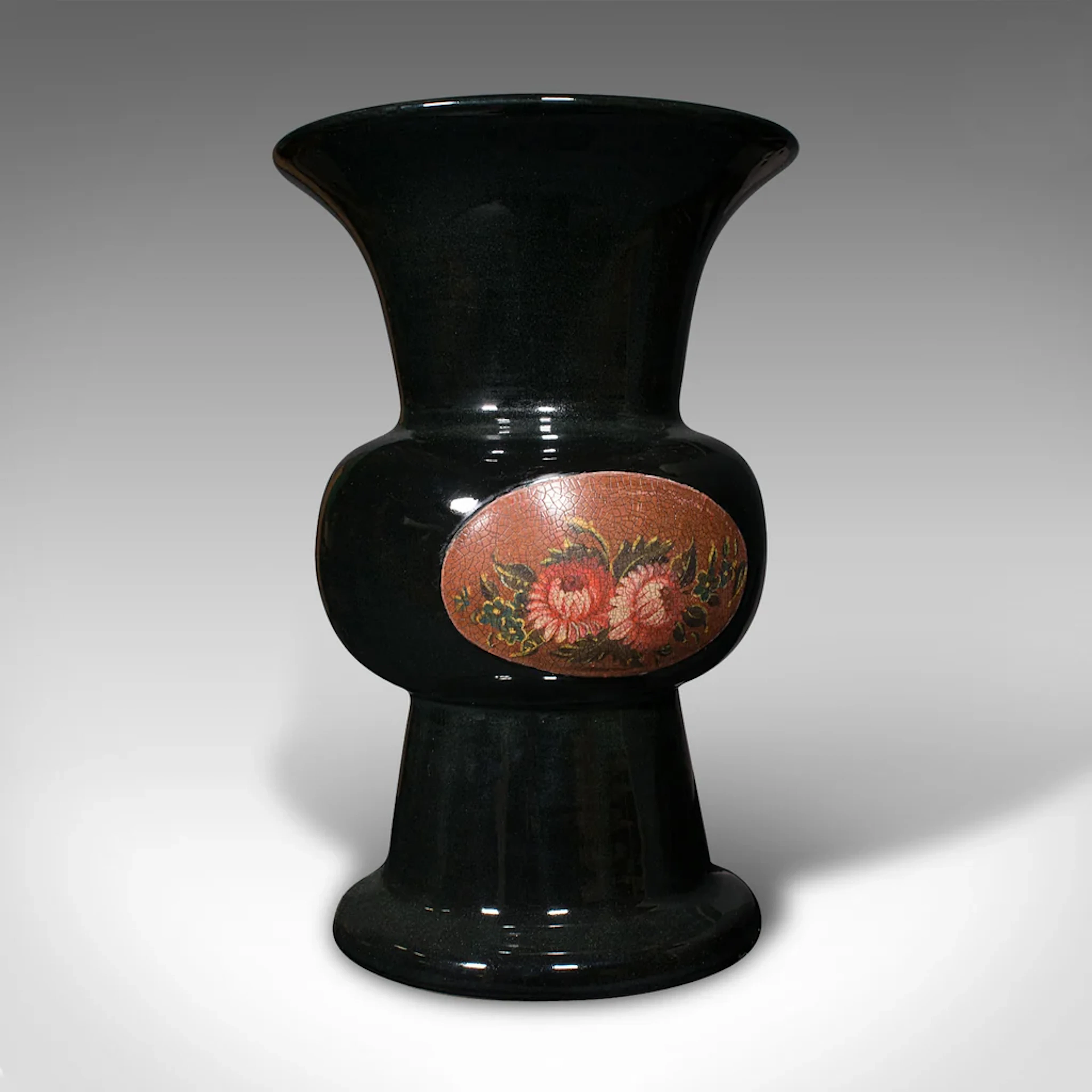 Antique Display Vase, English, Ceramic, Flower Urn, Ritual Form, Edwardian