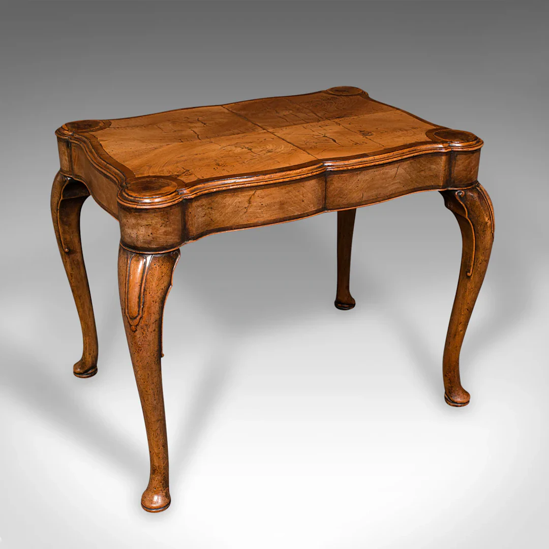 Antique Lamp Table, English Walnut, Occasional, Georgian Revival