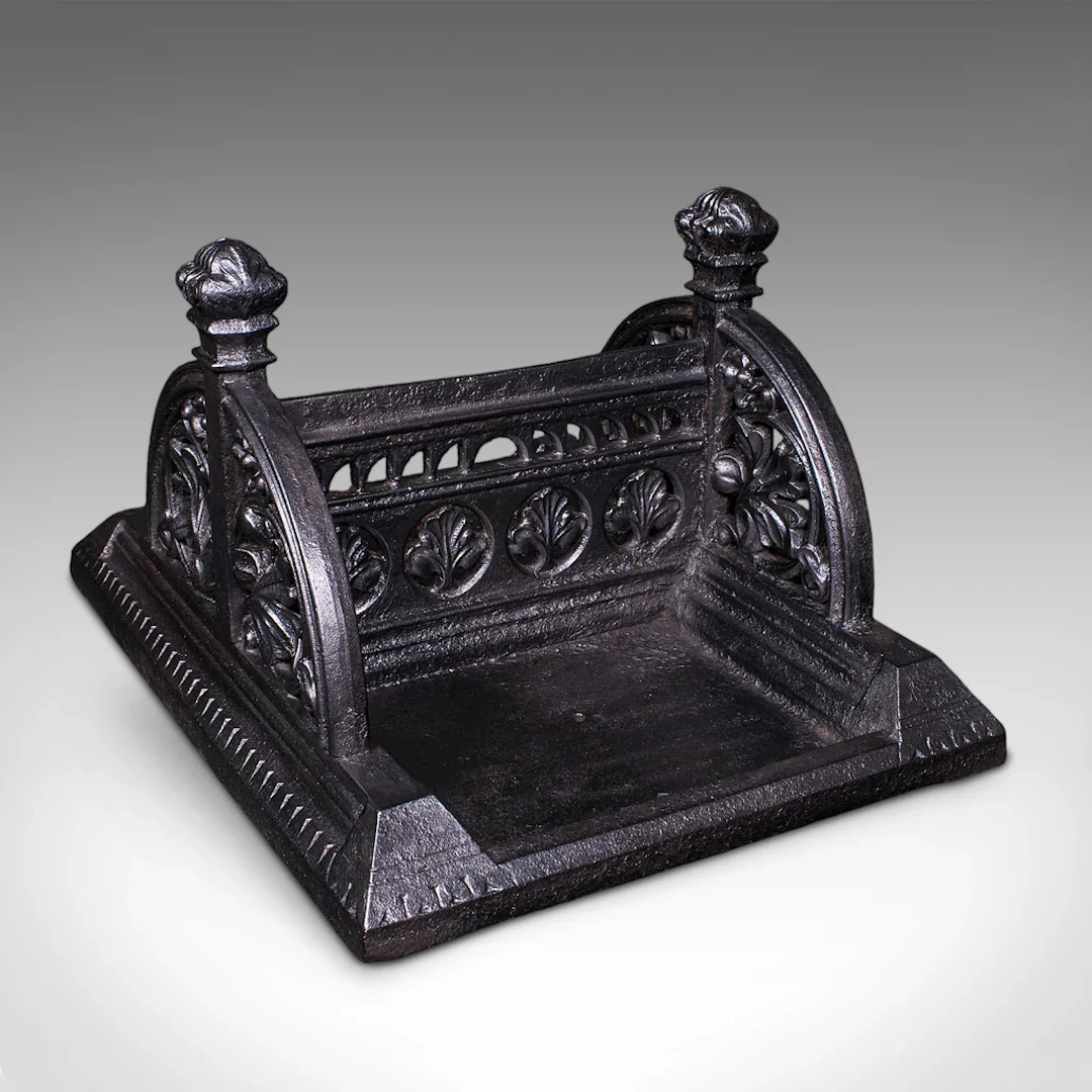 Antique Townhouse Boot Scraper, English, Cast Iron, Shoe Pull, Late Victorian