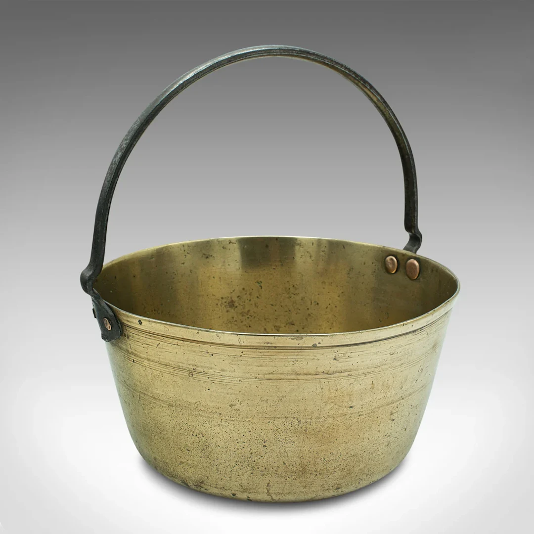 Antique Decorative Jam Pan, English, Brass Planter, Jardiniere, Georgian