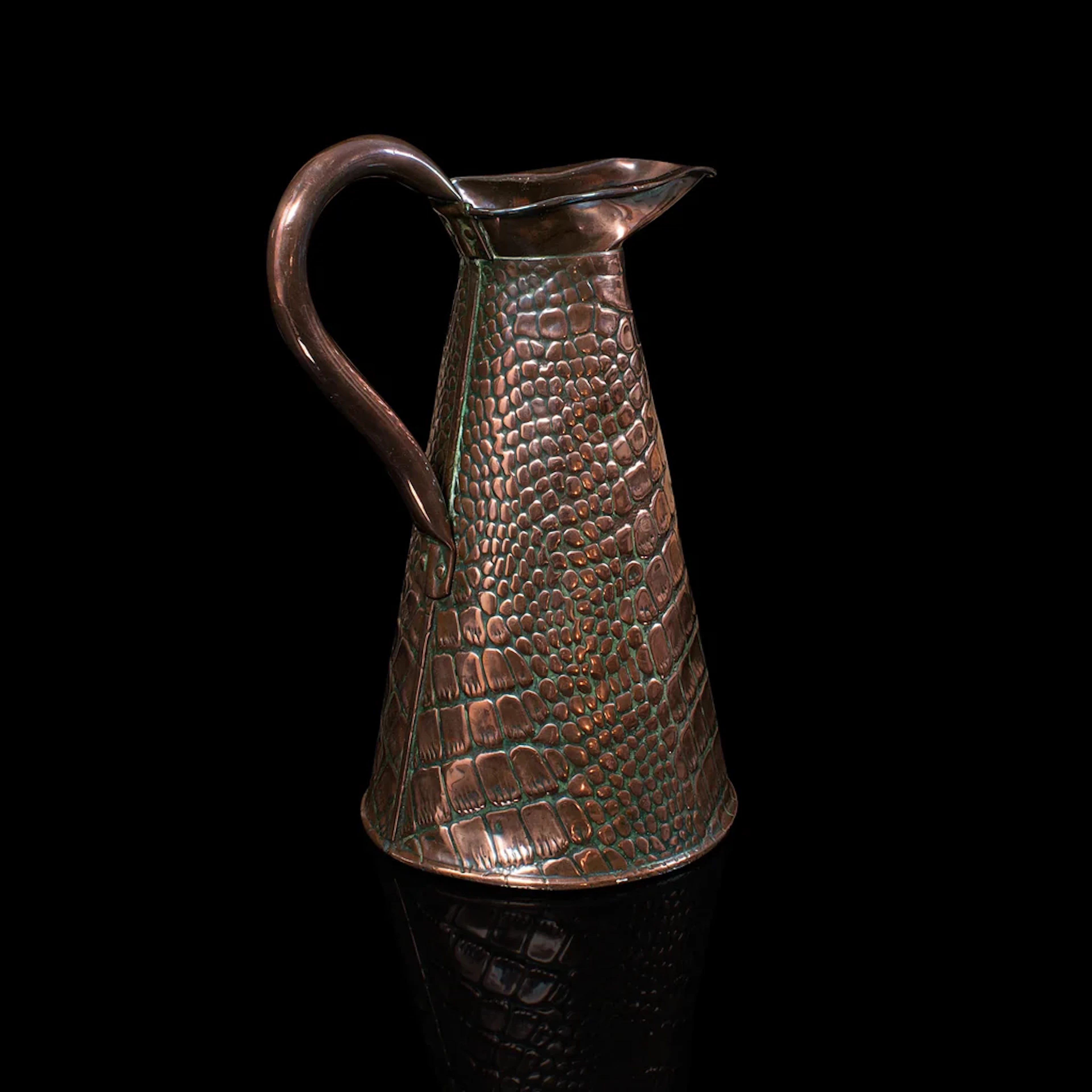Antique Serving Ewer, English, Copper, Jug, Decorative, Arts & Crafts