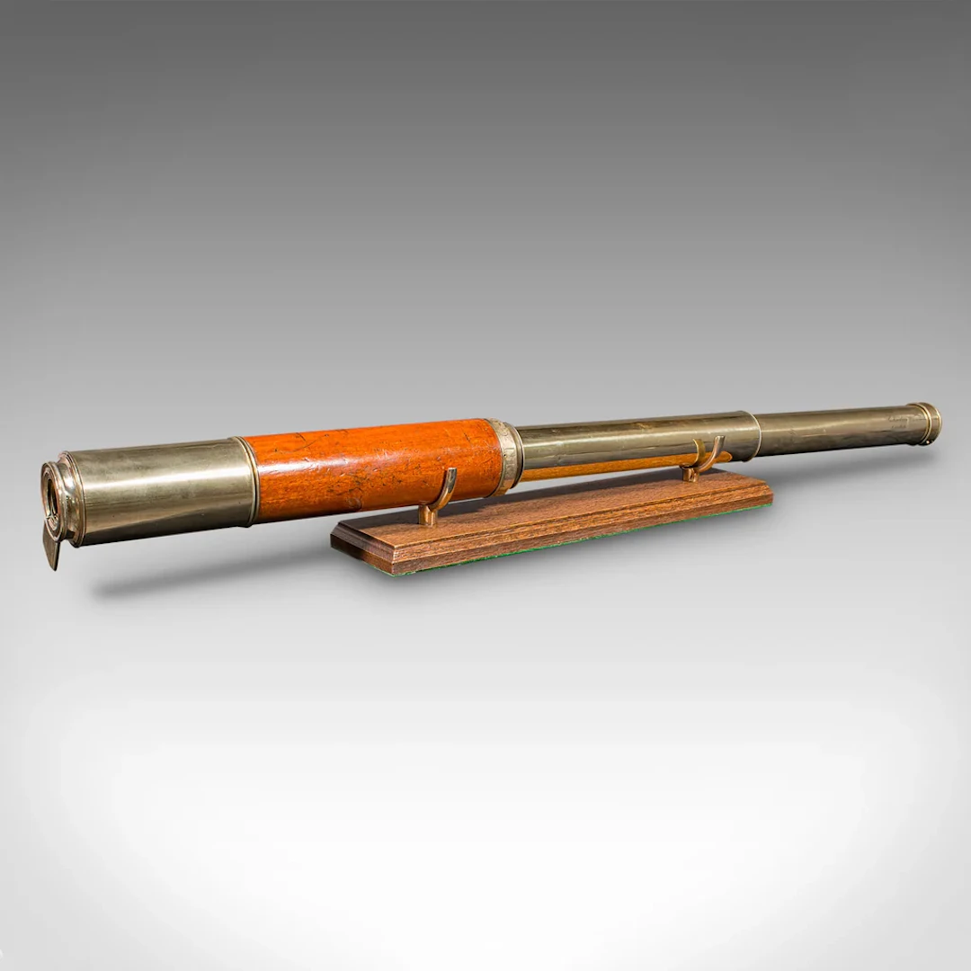 Antique 2 Draw Telescope, English, Maritime, Day or Night, Richardson, Regency