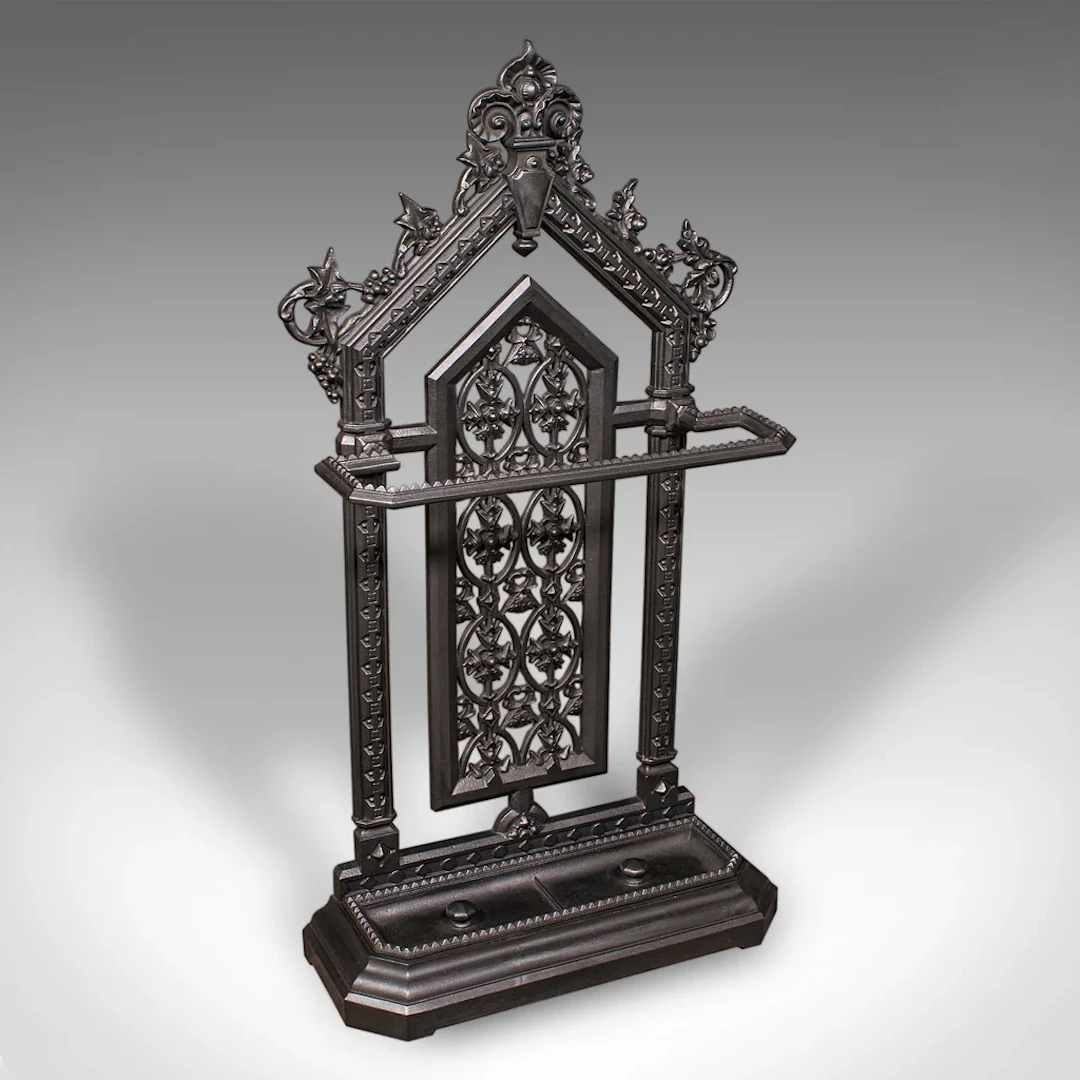 Tall Antique Hallway Stick Stand, English, Umbrella Rack, Victorian, Circa 1870