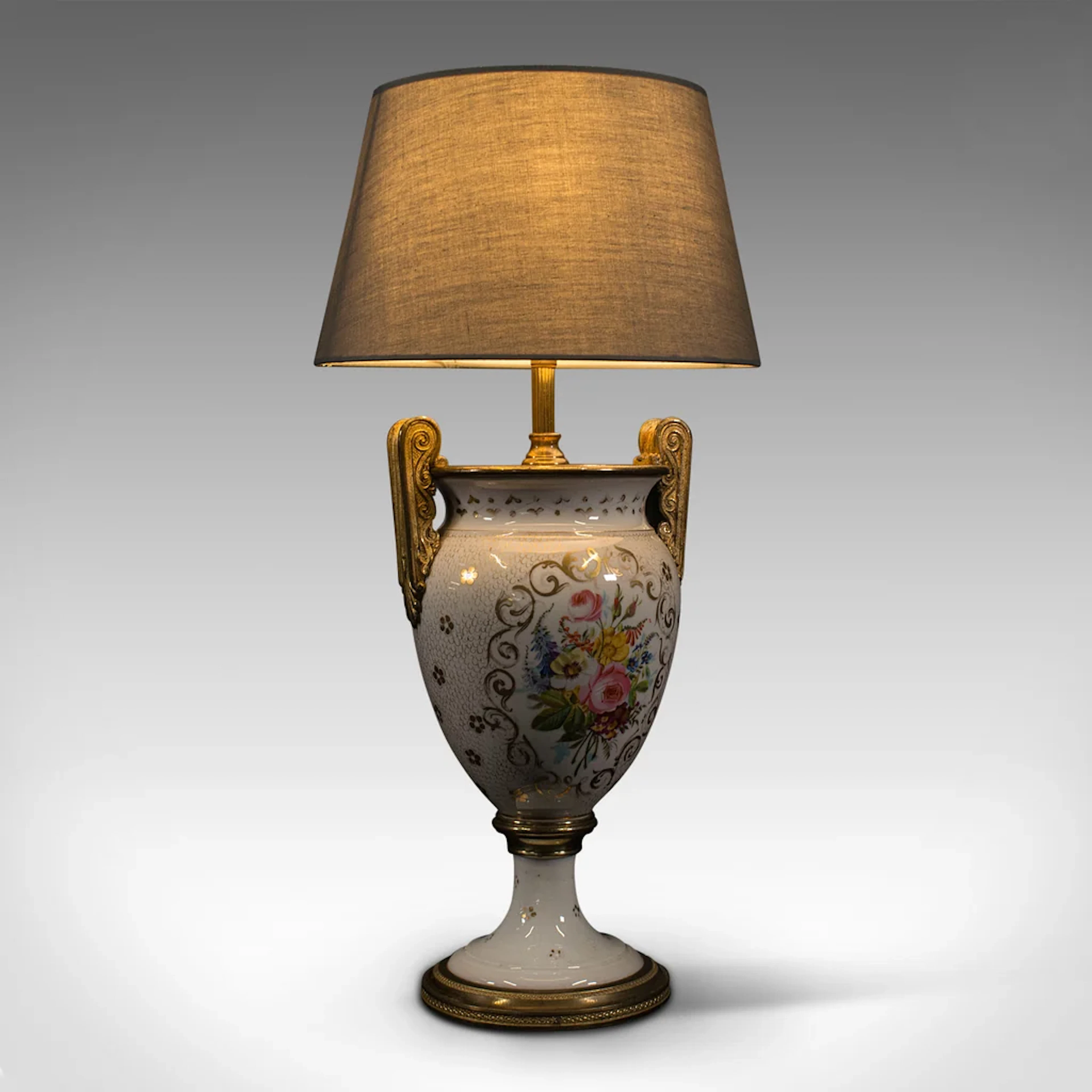 Vintage Decorative Table Lamp, French, Ceramic Urn, Ornamental Light