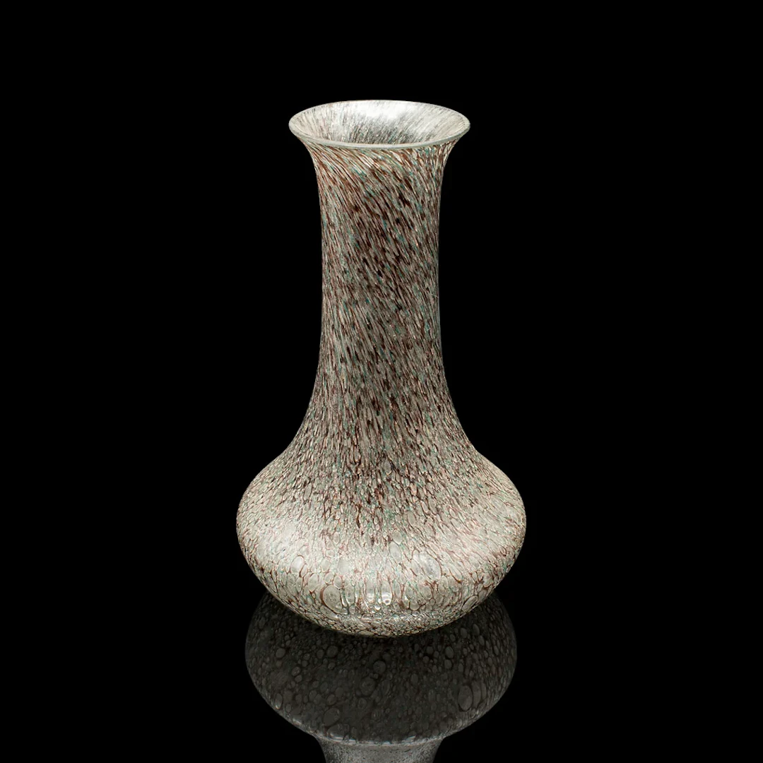 Vintage Flower Vase, Scottish, Art Glass, Display, Tear Drop Posy