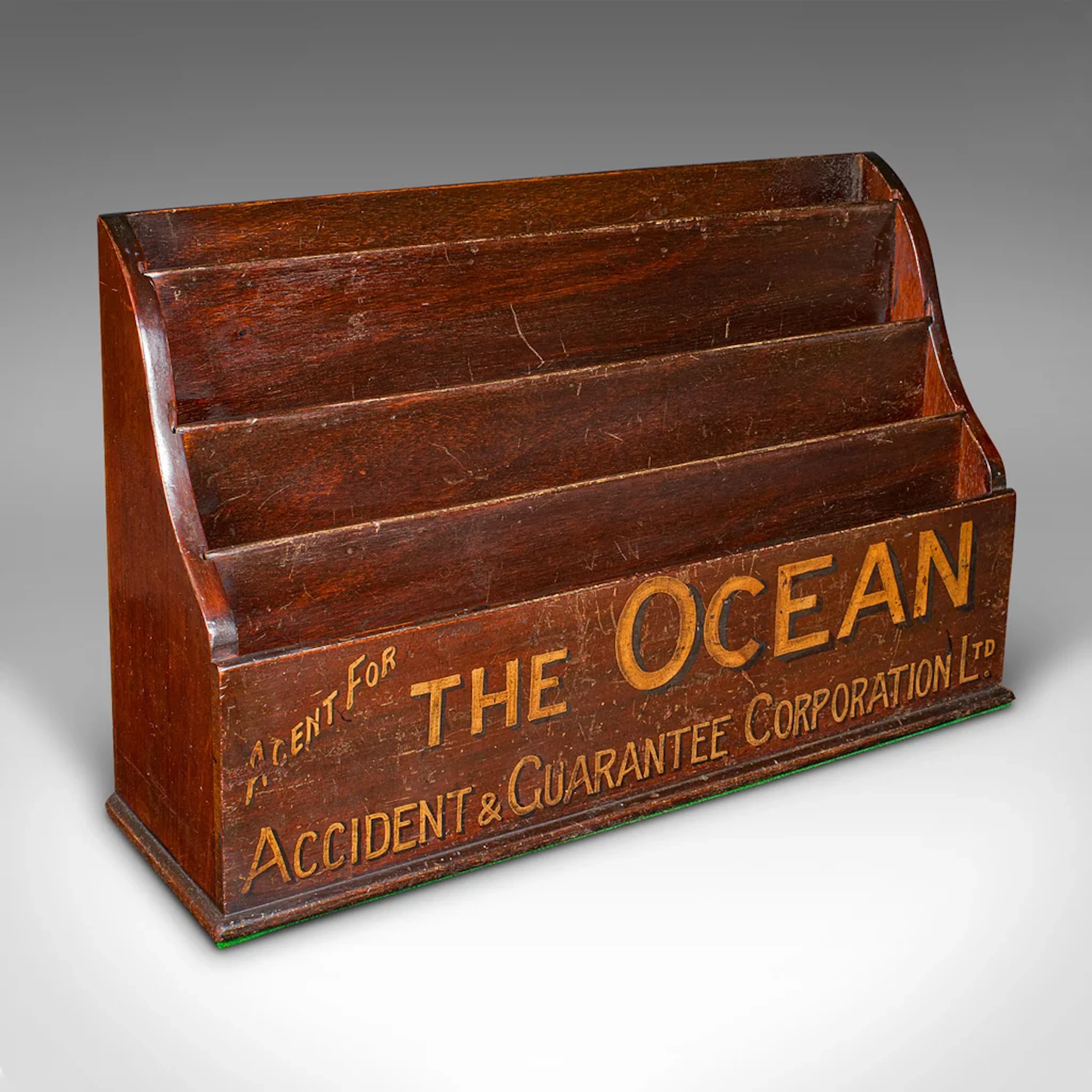 Antique Insurance Agent's Desk Tidy, English, Office Letter Organiser