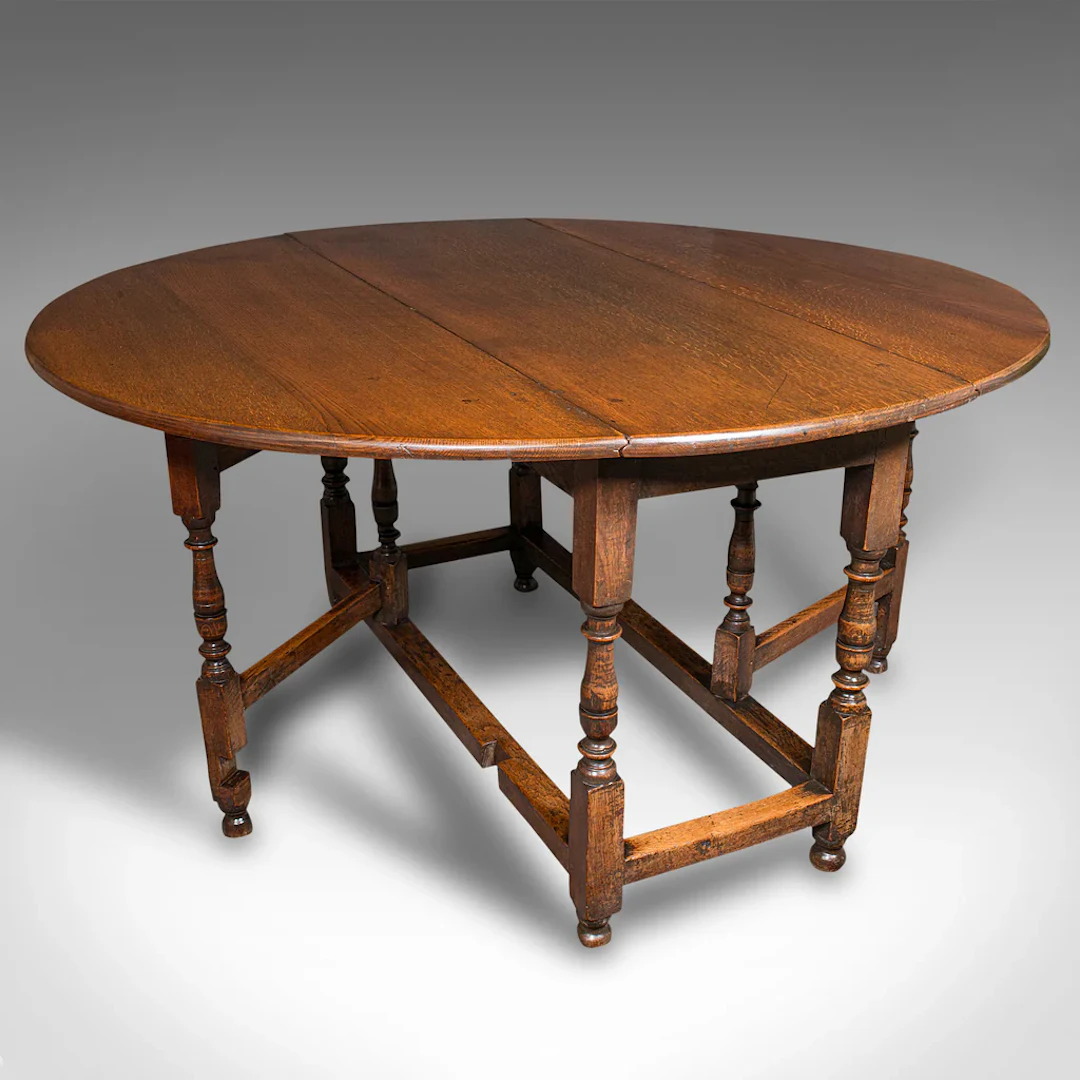 Antique 4-6 Seat Gate Leg Table, English, Oak, Extending, Farmhouse, Georgian