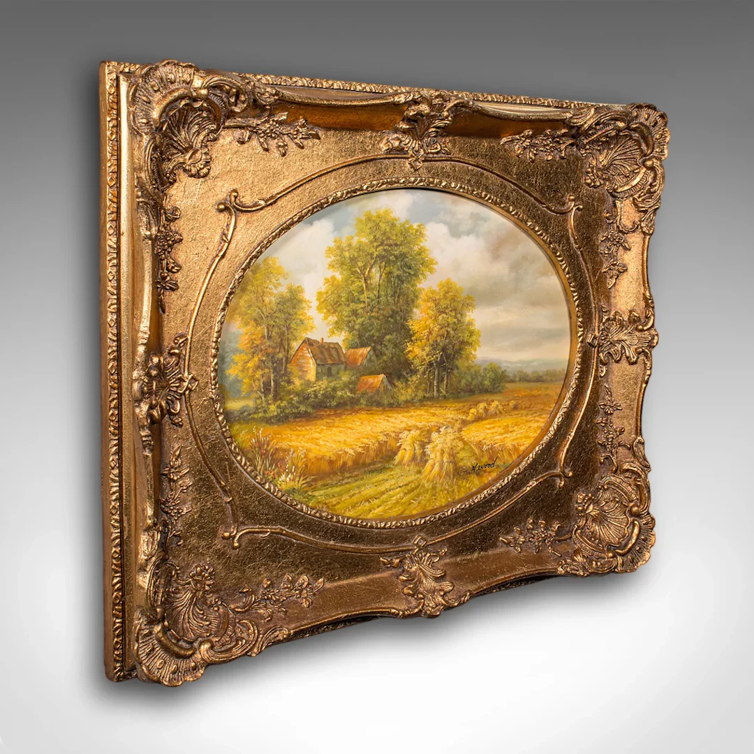 Vintage Landscape Painting, English School, Art, Countryside Picture