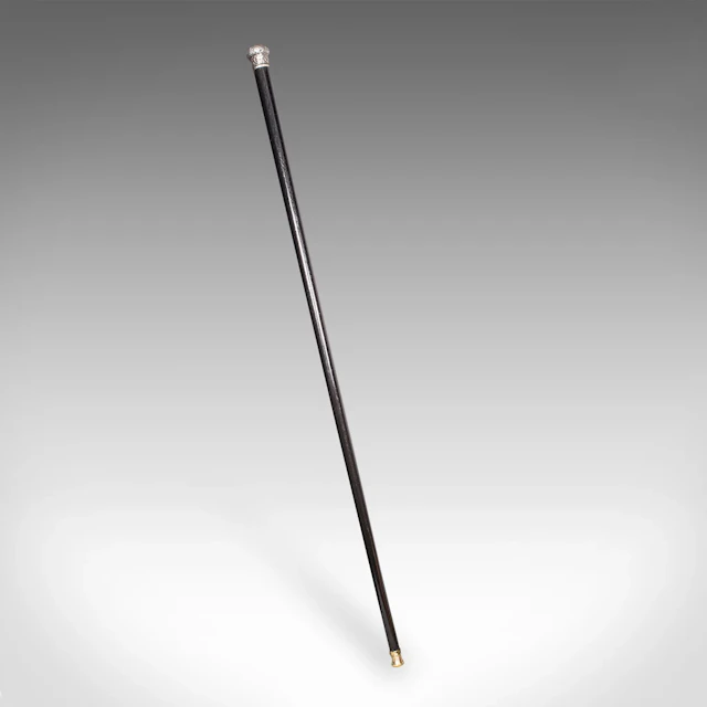 Antique Dandy’s Walking Cane, English, Stick, Ebonised, Victorian