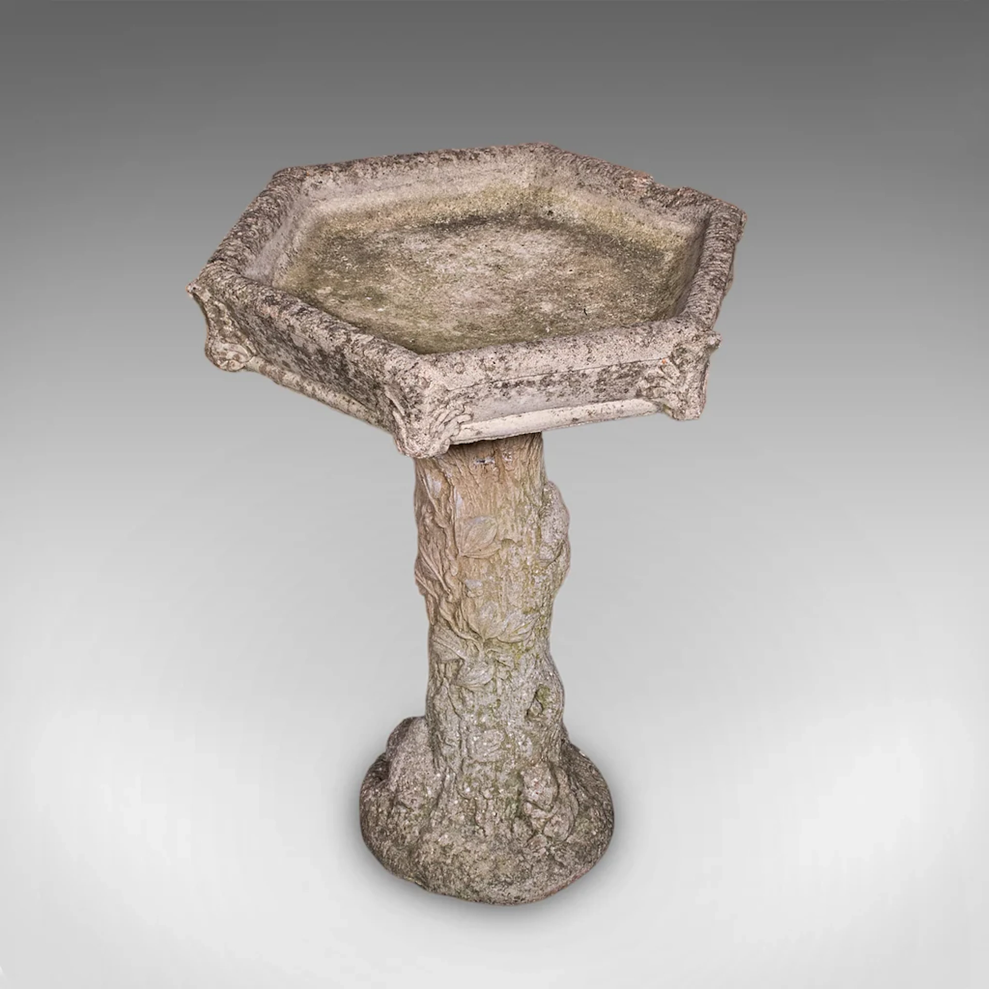 Vintage Ornamental Bird Bath, English, Water Feature, Country House