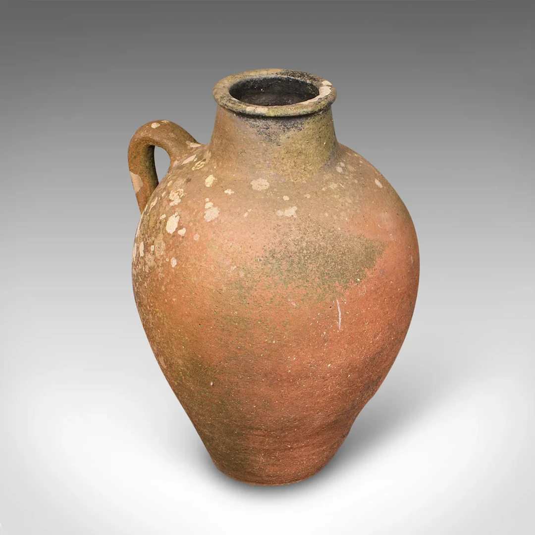 Antique Olive Planter, Italian, Terracotta, Garden Jardiniere, Victorian
