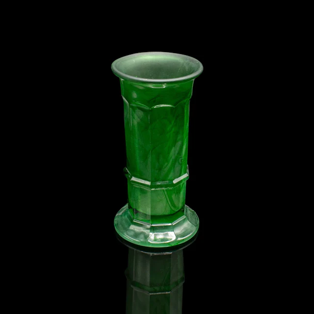 Petite Vintage Posy Vase, English, Cloud Glass, Flower Pot, Art Deco