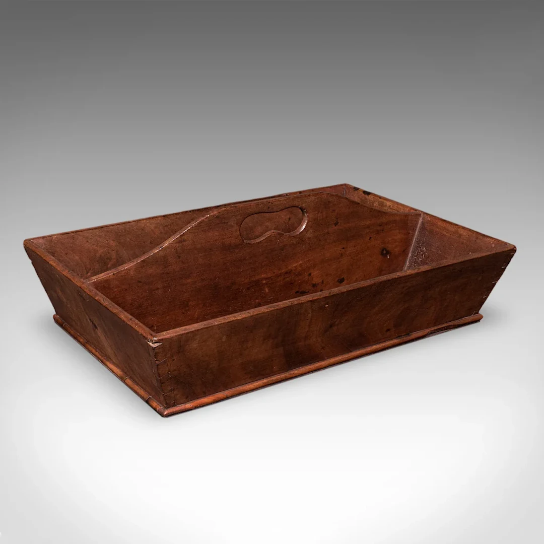 Antique Butler's Carry, English, Walnut, Country House, Work Box