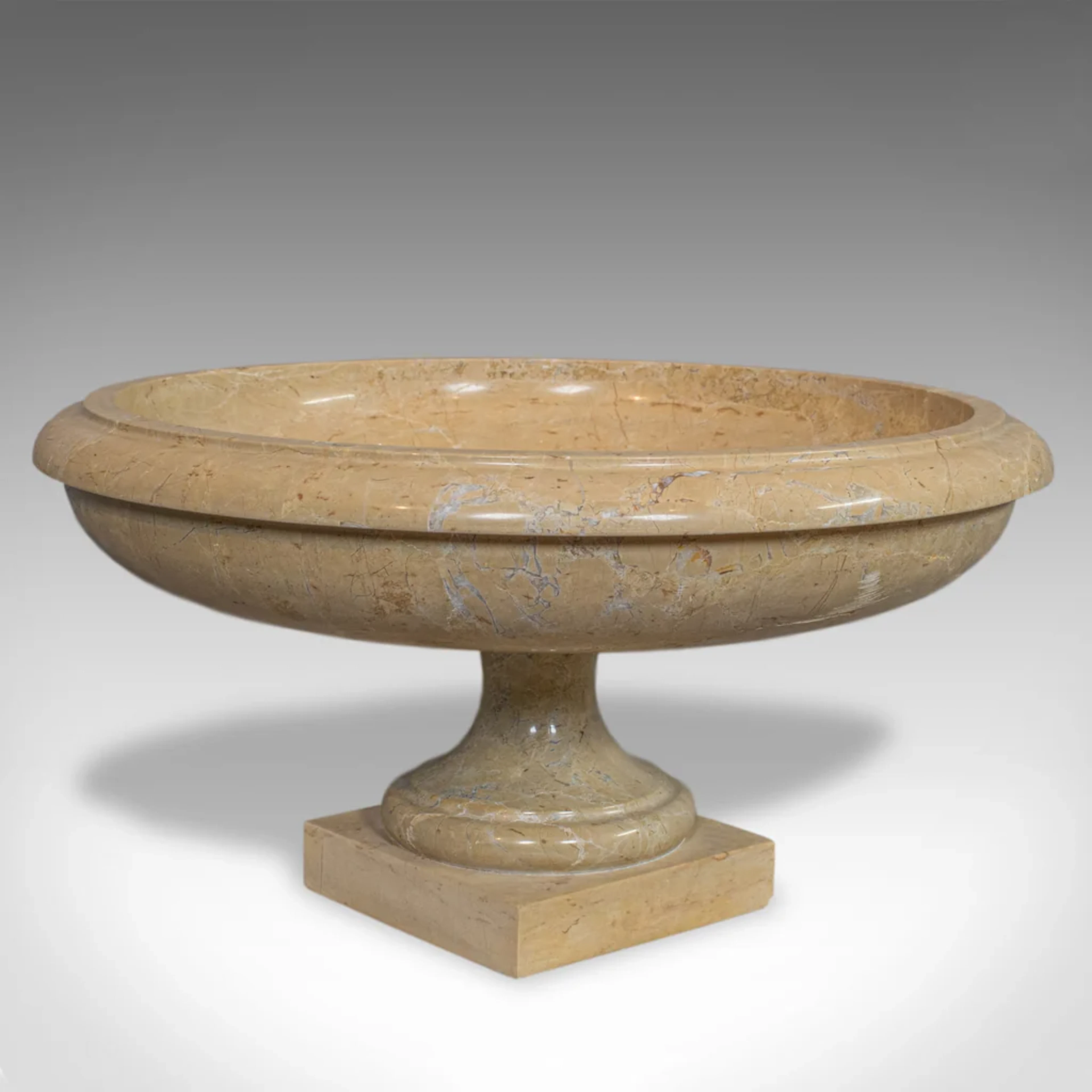 Vintage Decorative Bowl, English, Marble, Ornamental, Fruitbowl, Serving Dish