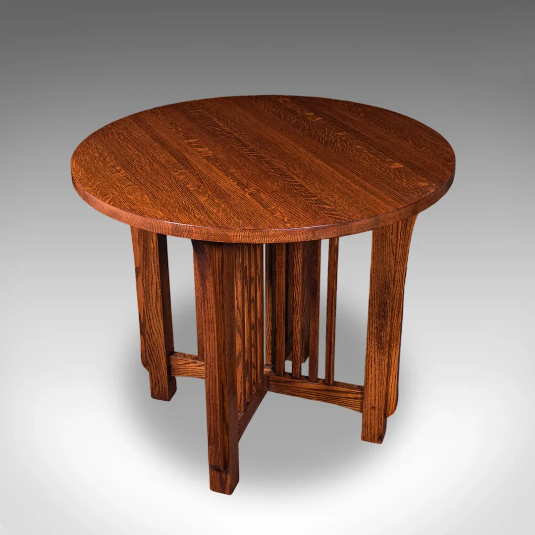 Vintage Cotswold School Centre Table, English, Oak, Occasional, Mission Style