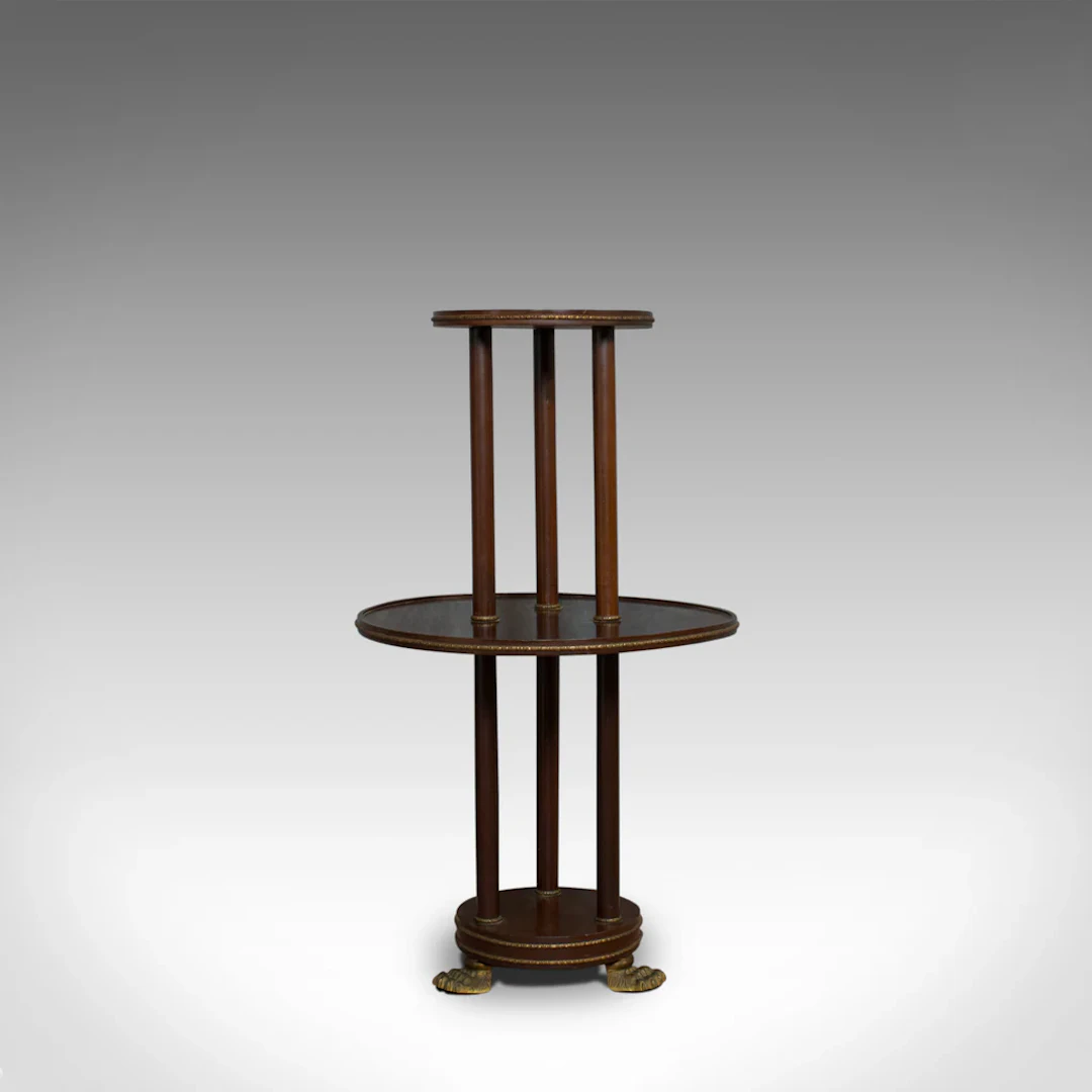Antique Dumb Waiter, English, Victorian, Mahogany, Tiered, Empire, Circa 1880