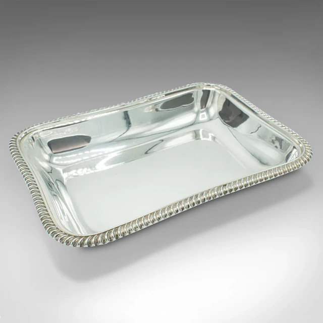 Antique Bonbon Dish, English, Silver Plate, Serving, Fruit Tray, Victorian