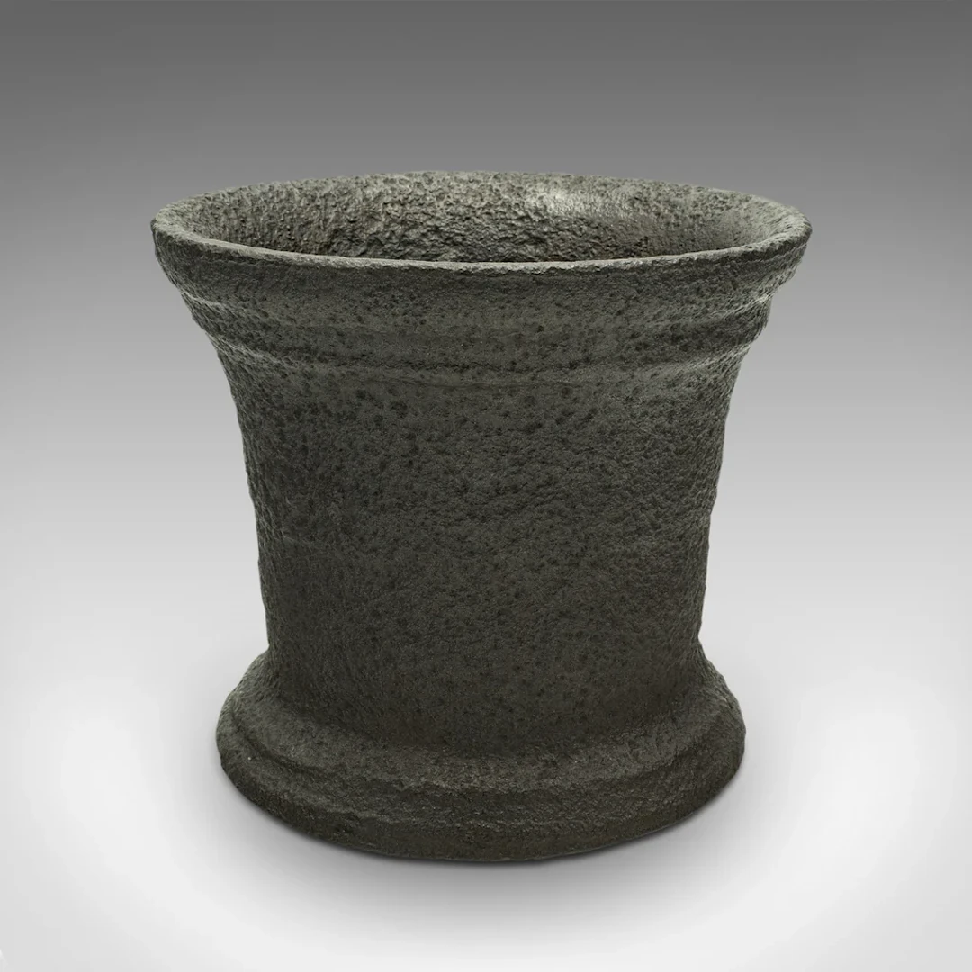 Heavy Antique Chemist's Mortar, English, Cast Iron, Decorative Planter