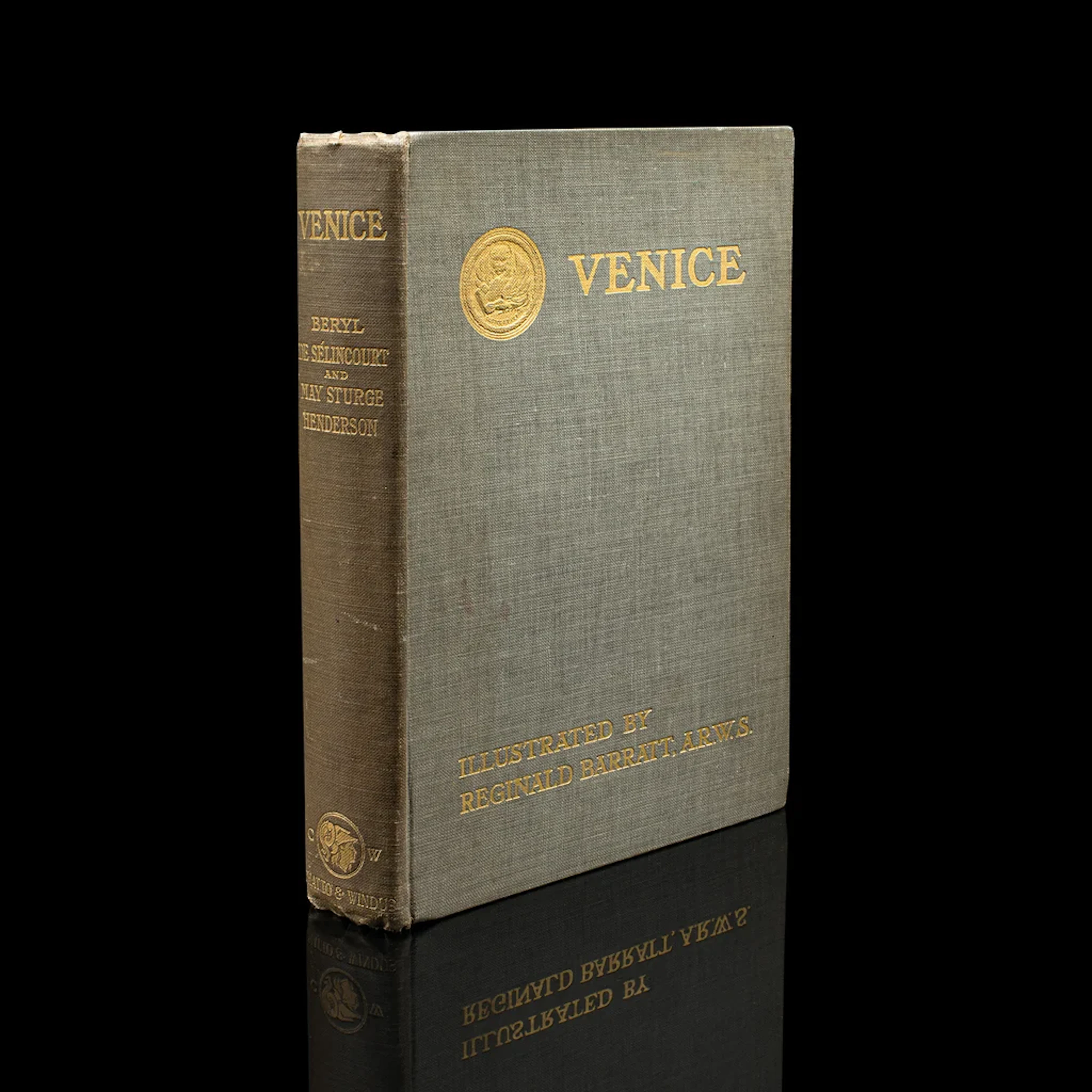Antique Venice Art Book, Illustrated, Travel, Edwardian, Reginald Barratt, 1907