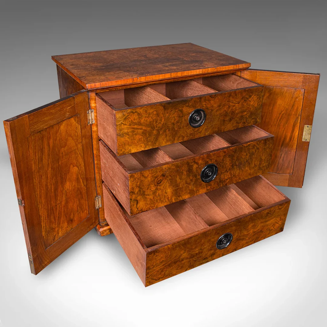 Antique Country House Napkin Drawers, English, Storage Cabinet, Early Victorian