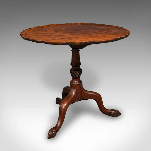 Antique Silver Display Table, English, Tilt-Top, Occasional, Reception