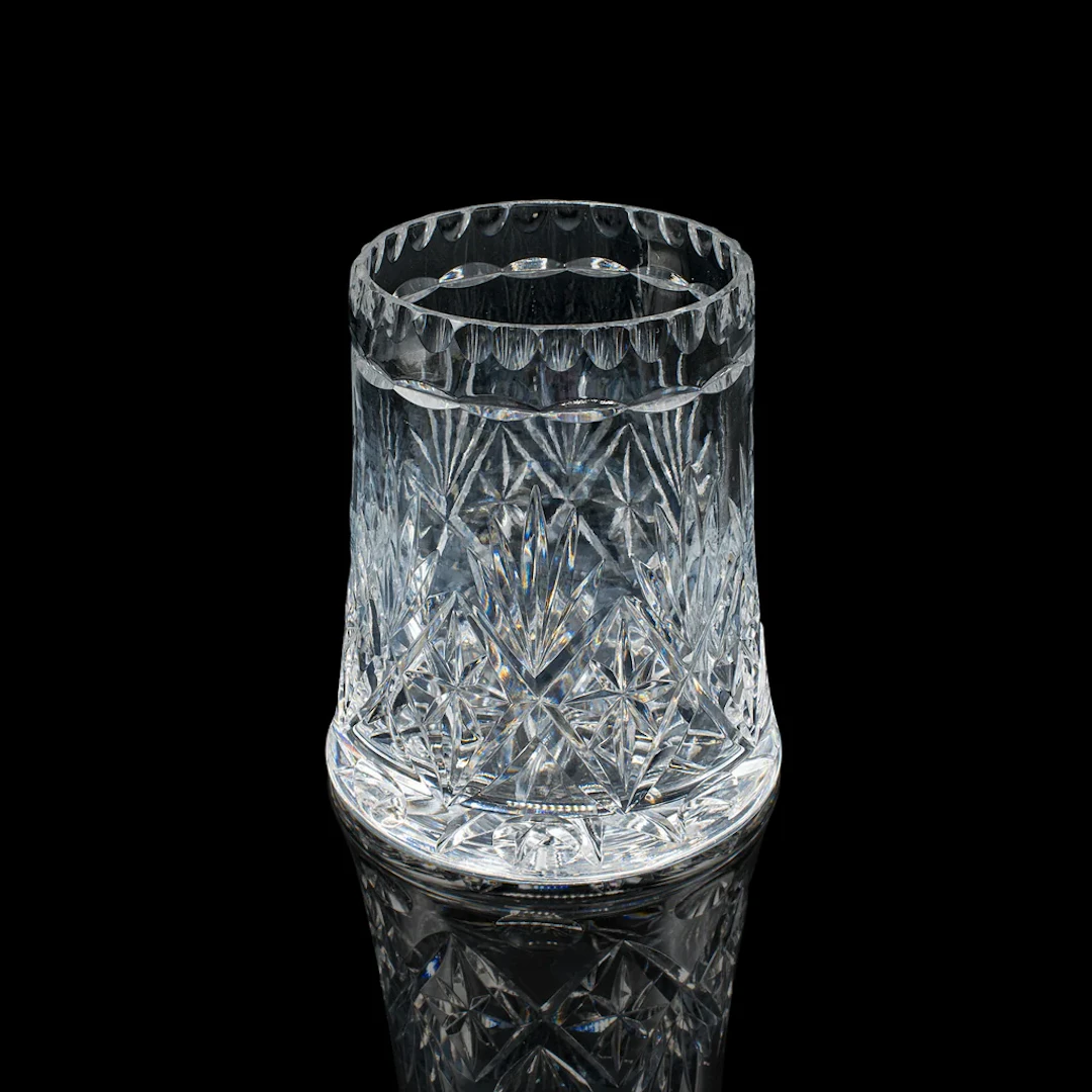 Antique Bottle Keeper, English, Cut Crystal Glass, Coaster, Edwardian, C.1910