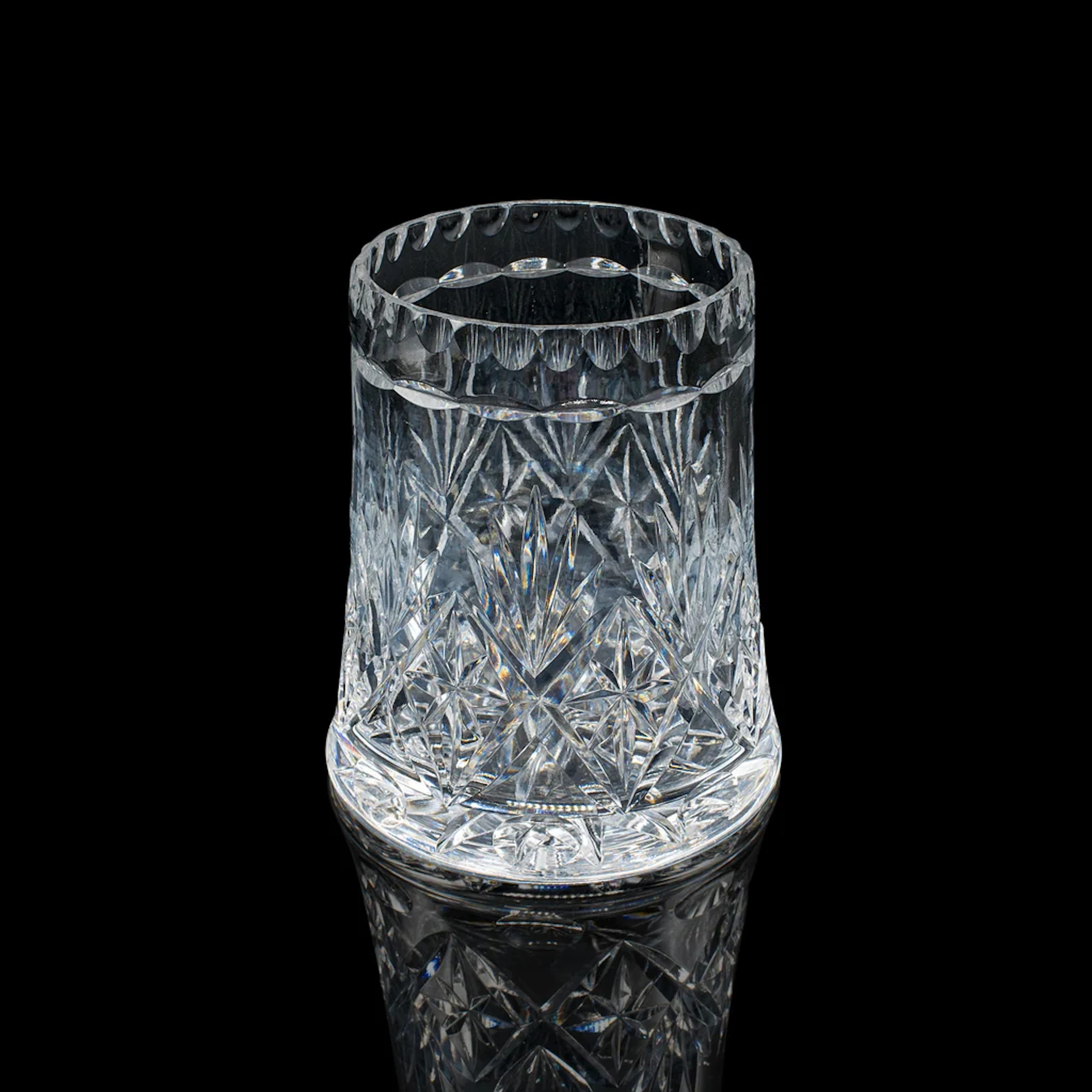 Antique Bottle Keeper, English, Cut Crystal Glass, Coaster, Edwardian, C.1910