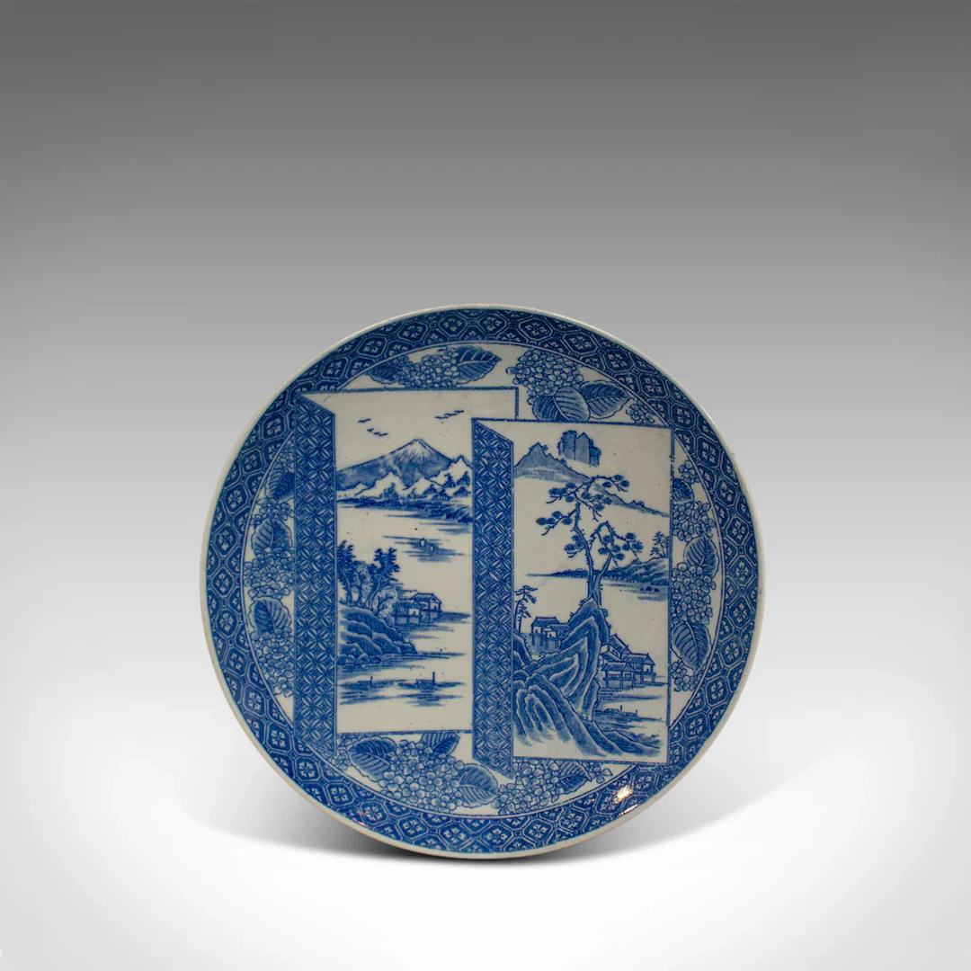 Vintage Decorative Plate, Arita Taste, Japanese, Painted, Dish, 20th Century