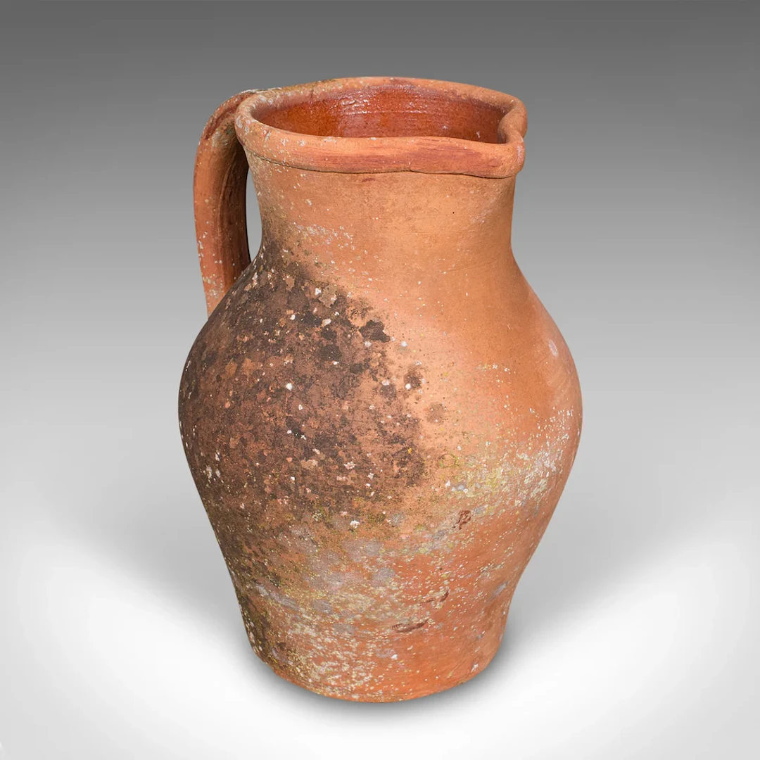 Vintage Planter Jug, Italian, Terracotta, Ornamental Garden Flower Pot, Patio