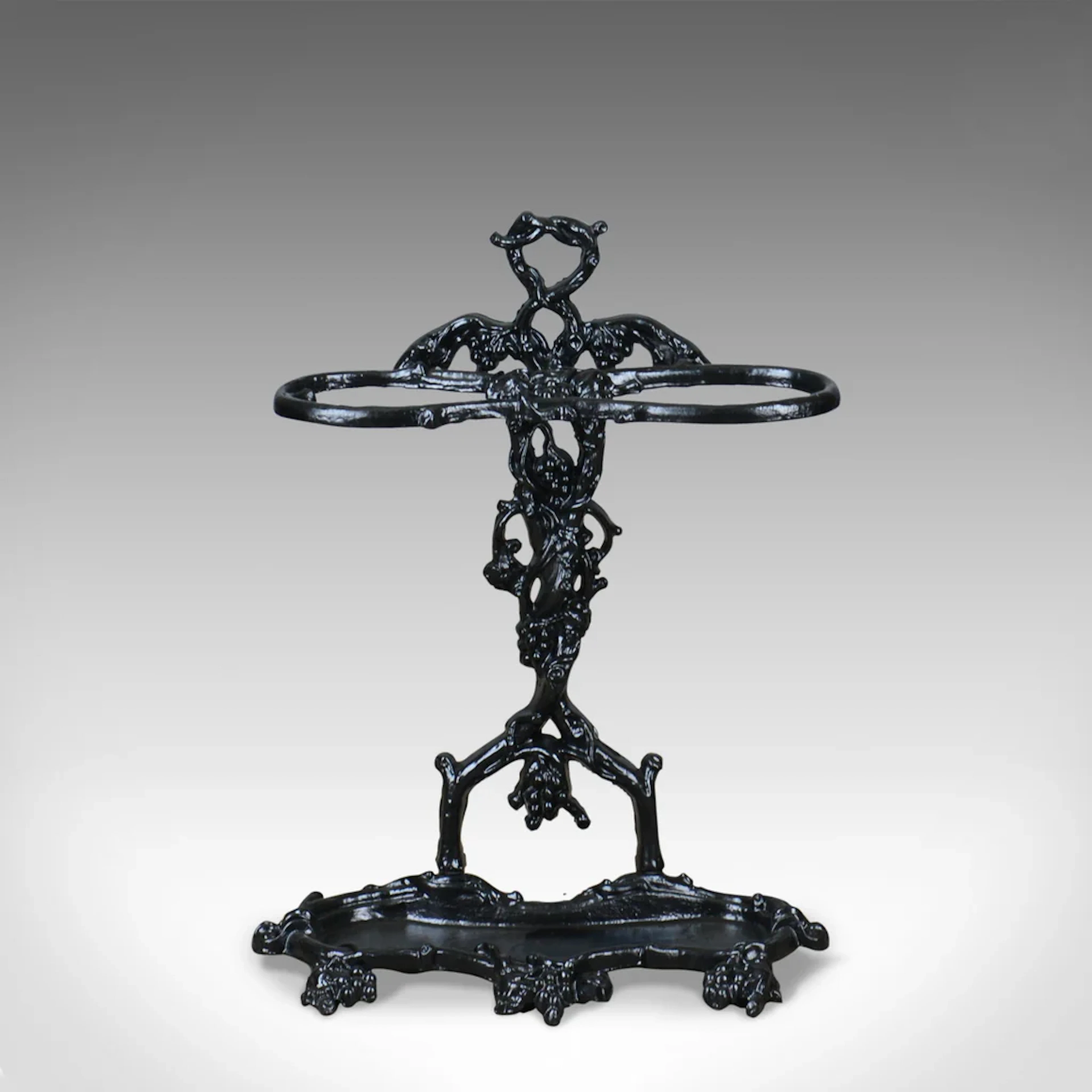 Vintage Umbrella, Stick Stand, Cast Iron, Coalbrookdale Manner, C20th